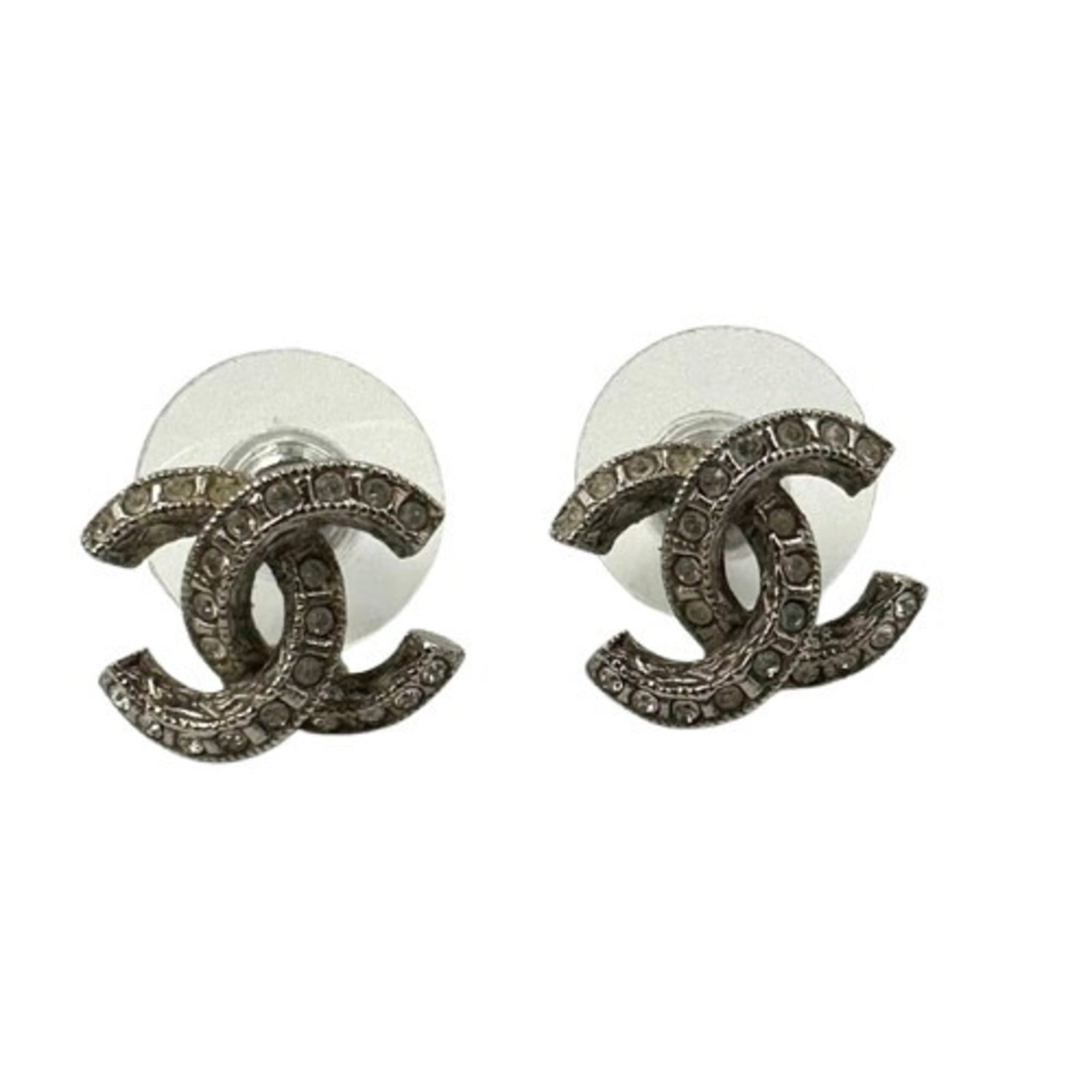 Metal Stud Chanel Earrings - 2