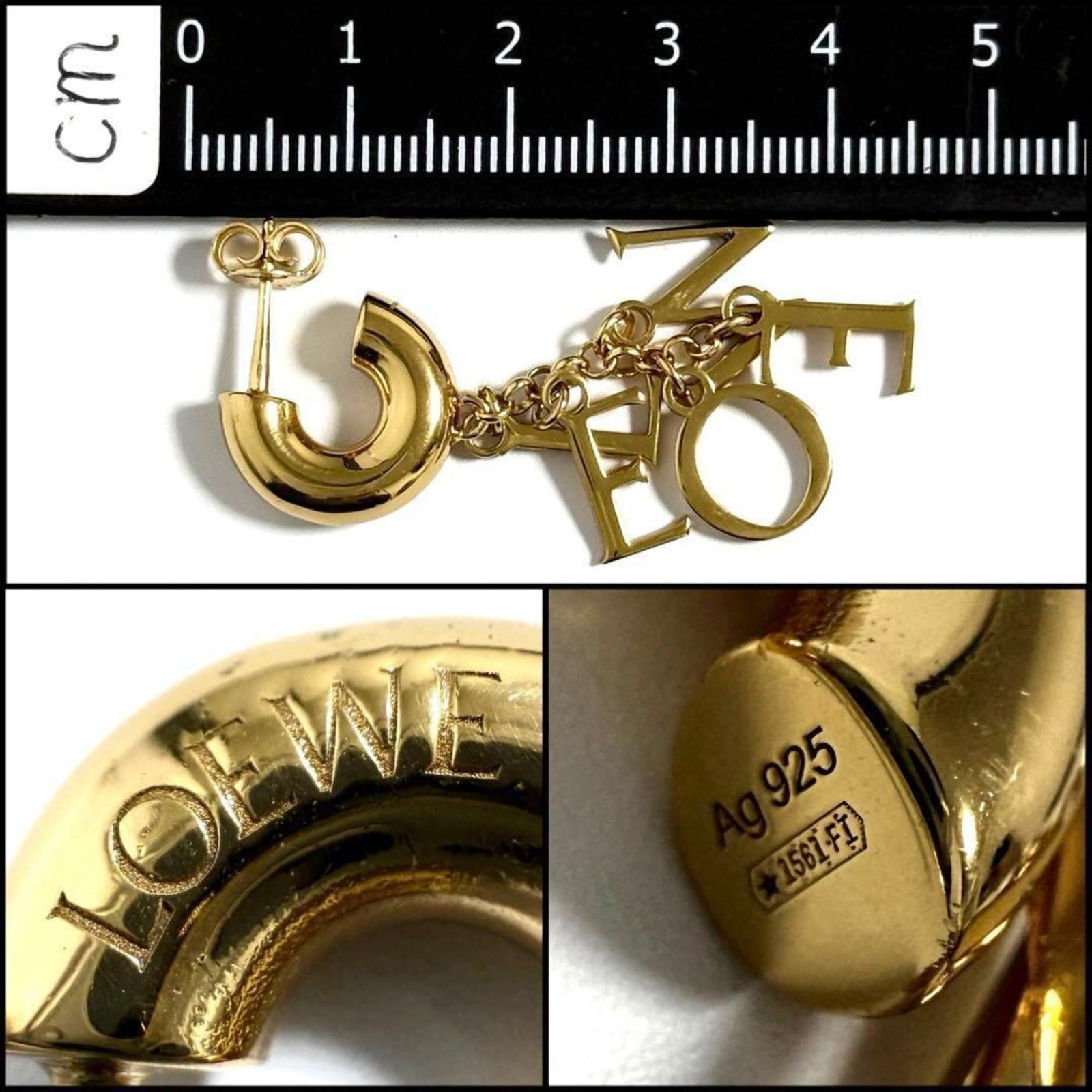 Loewe Drop Earrings Silver 925 - 8