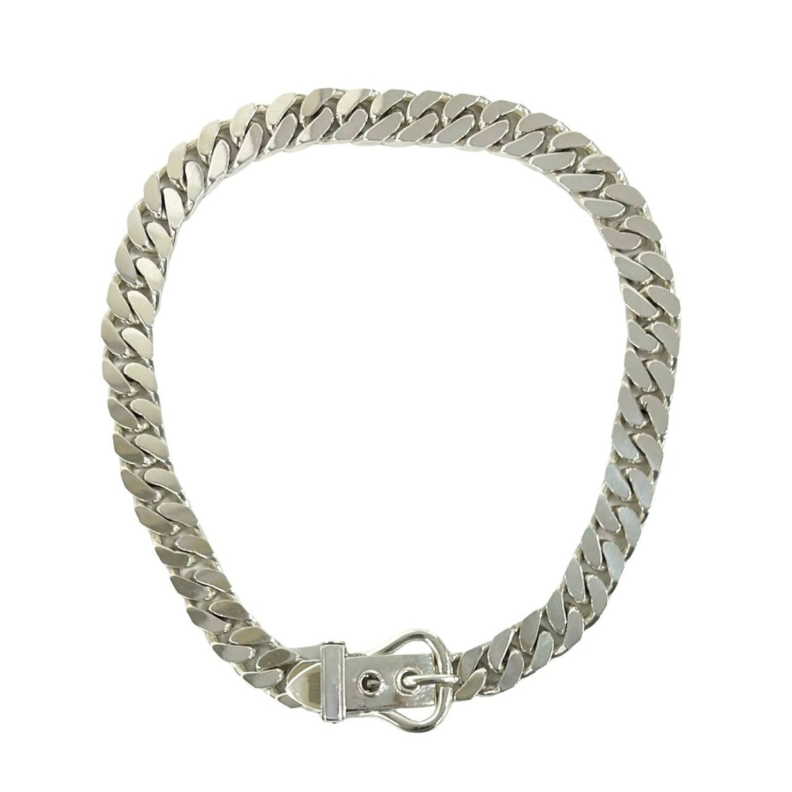 Boucles Sellier Hermes Sterling 925 Silver Chain Necklace Accessory: Boucles Sellier Hermes Sterling 925 Silver Chain Necklace Accessory Silver Boucles Sellier Necklace from Hermes Features a Sterling 925 Silver Chain with a 44.5 cm circumference, perfect for adding a