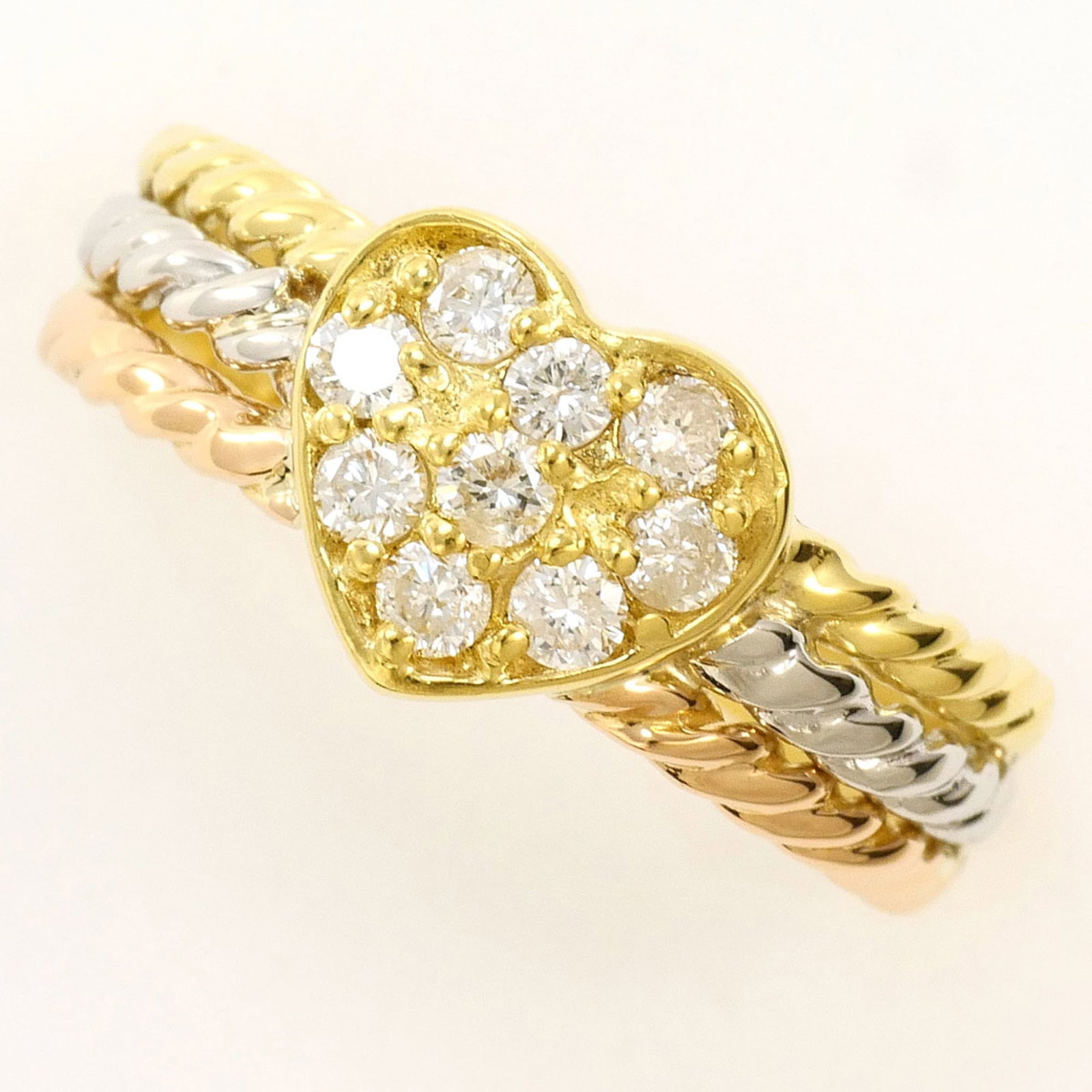 Pink Gold 900 Gold Ring 18k Platinum Unbranded Band: Pink Gold 900 Gold Ring 18k Platinum Unbranded Band Pink gold and platinum come together in this elegant 18k pink gold ring, paired with an unbranded 18k platinum band. The ring features a diamond