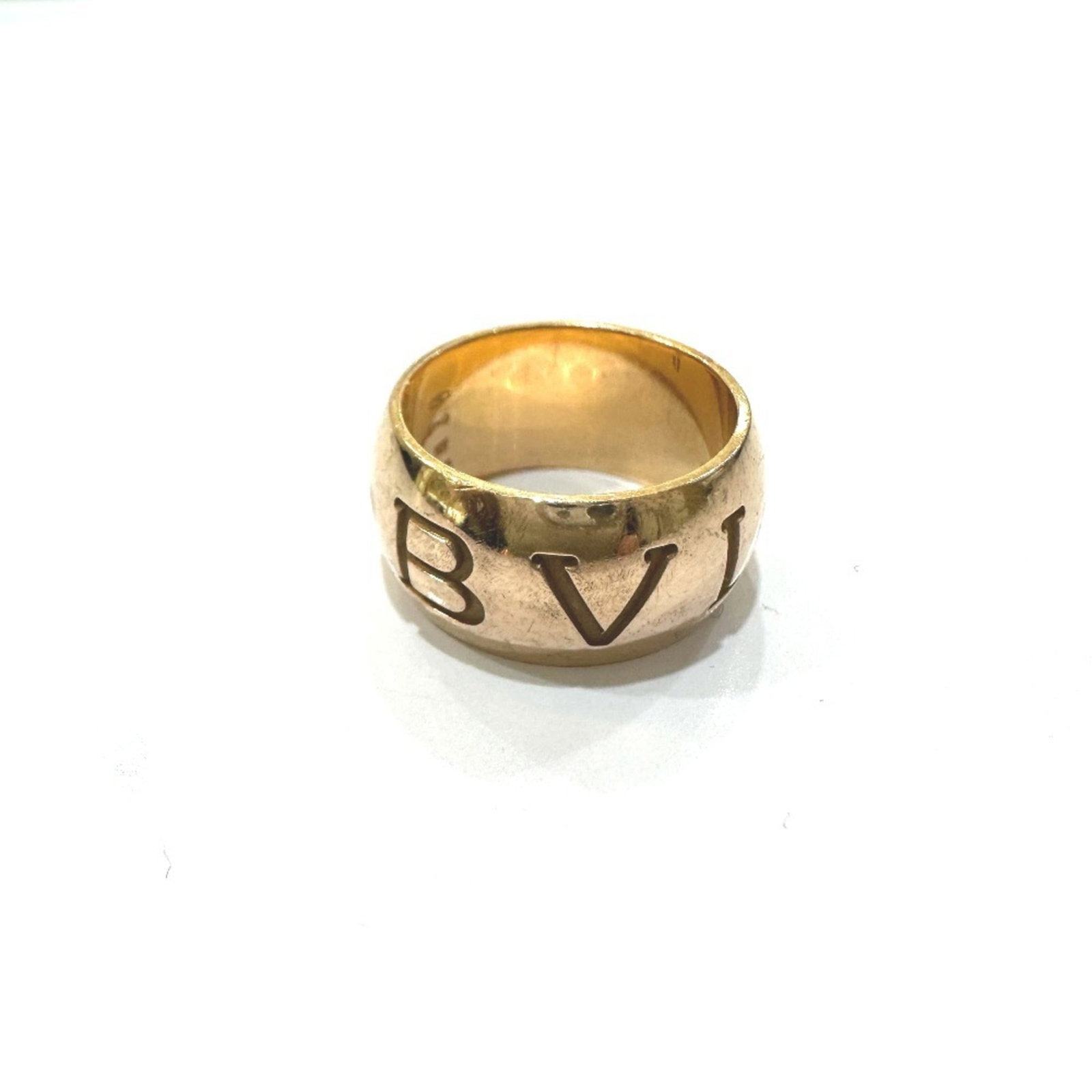 Bvlgari Band Ring Pink Gold (18K): Bvlgari Band Ring Pink Gold (18K) Pink gold (18K) band ring from Bvlgari, Italy. This 52 US size ring features the brand's signature pink gold material and a sleek design that makes it a stylish