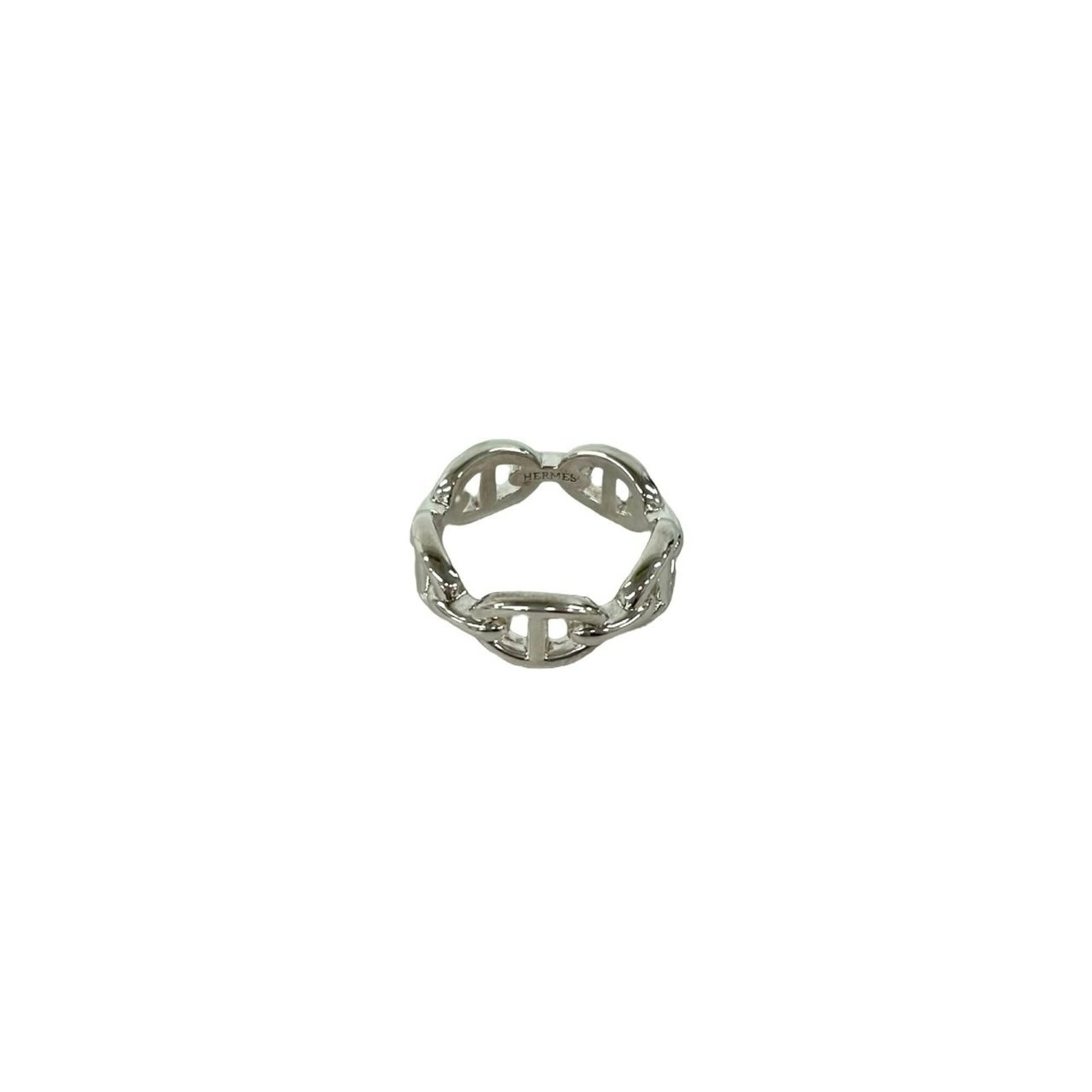 Silver Ring Band Hermes 925: Silver Ring Band Hermes 925 Silver Ring Band Hermes 925. This sterling silver band ring features the iconic Hermes brand and measures US size 6.5 and JP size 13, providing a comfortable fit for