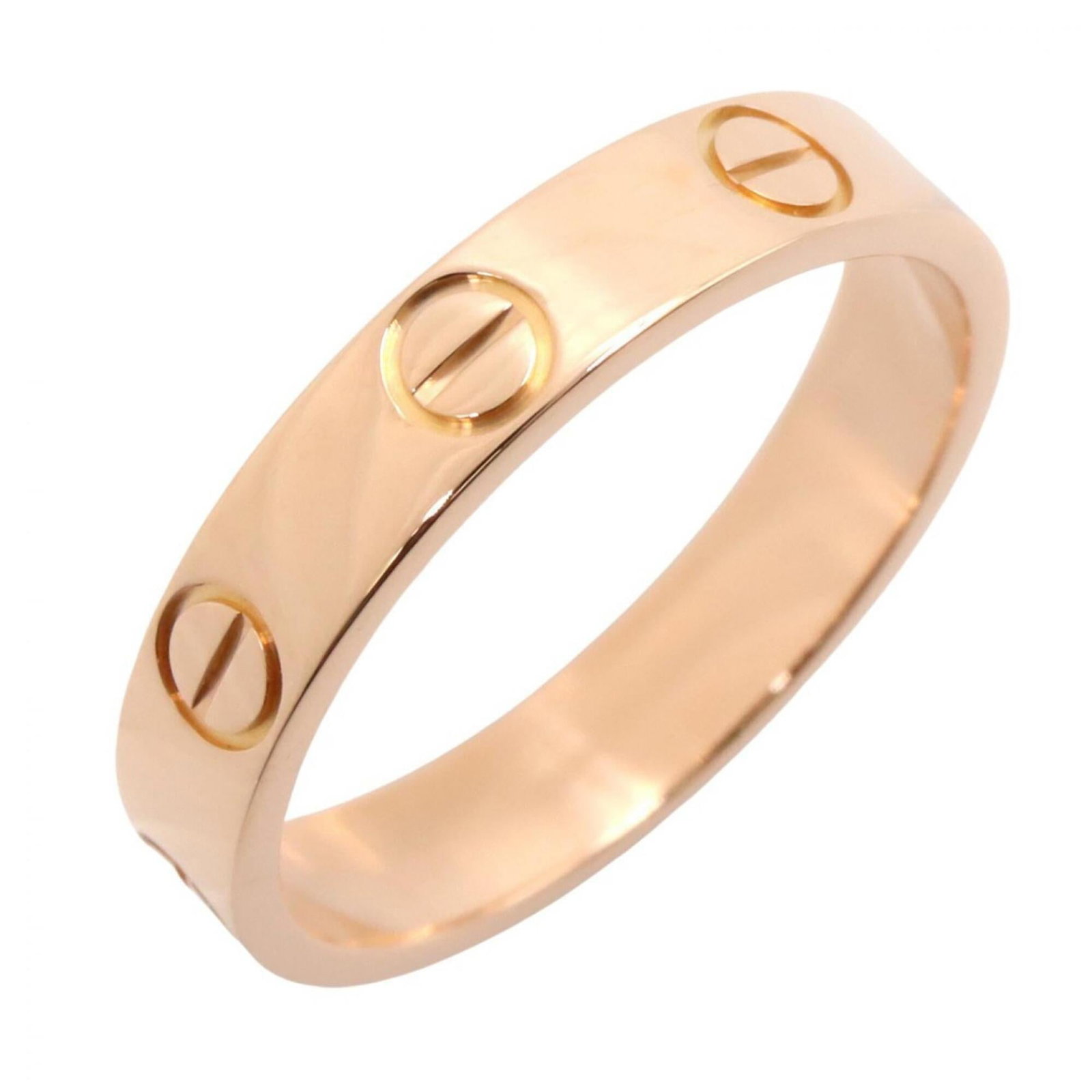 Pink Gold Ring Band Cartier: Pink Gold Ring Band Cartier Pink Gold Ring Band Cartier - A stunning pink gold band ring from renowned luxury brand Cartier, crafted in 18K pink gold and available in US size 5 and JP size 9.5. This
