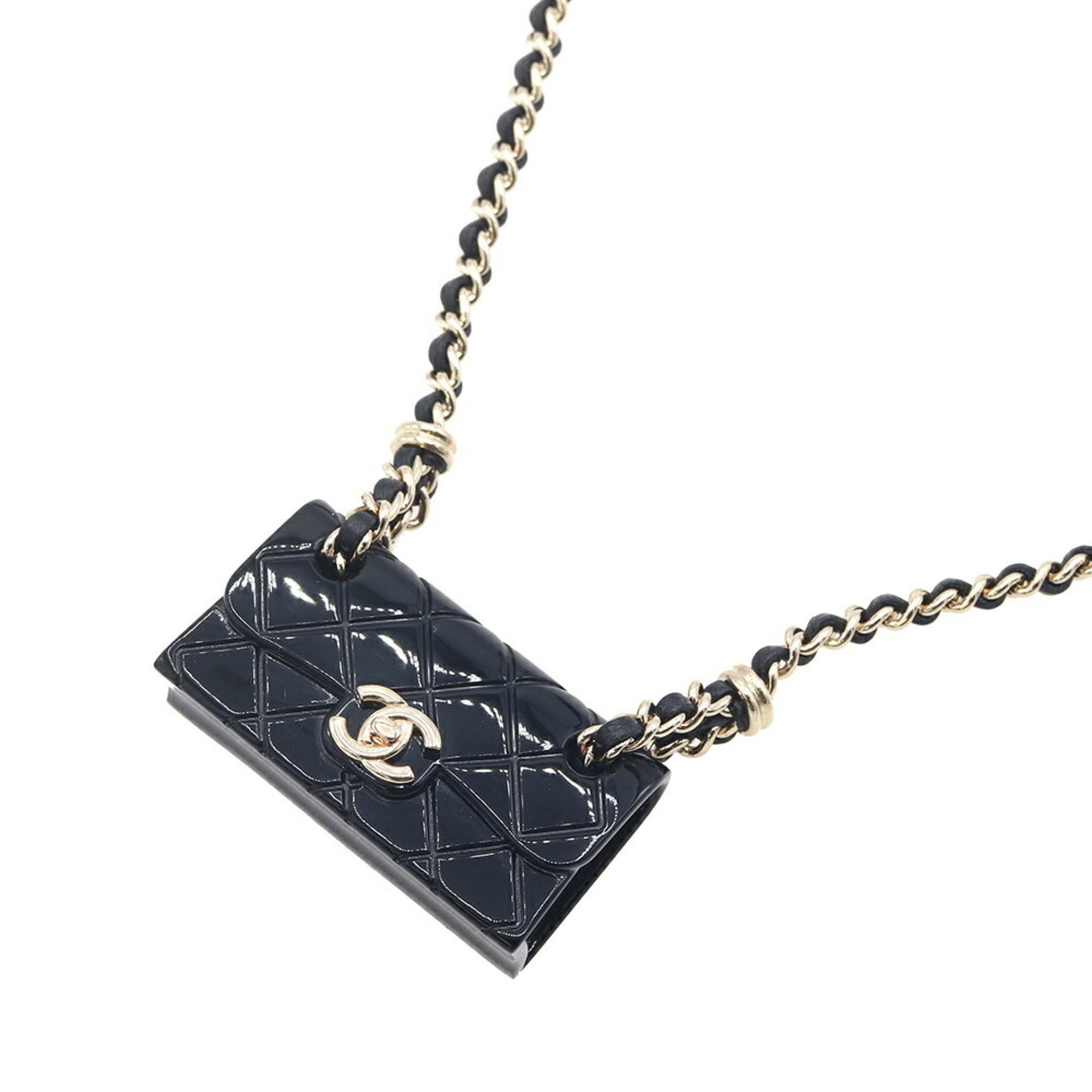 Chanel Matelass Necklace Aba004 Black Resin Metal Leather B23C 2023 Model Pendant Coco Mark Handbag: Chanel Matelass Necklace Aba004 Black Resin Metal Leather B23C 2023 Model Pendant Coco Mark Handbag Black resin, metal, and leather come together in this sleek Chanel Matelass Necklace. The pendant
