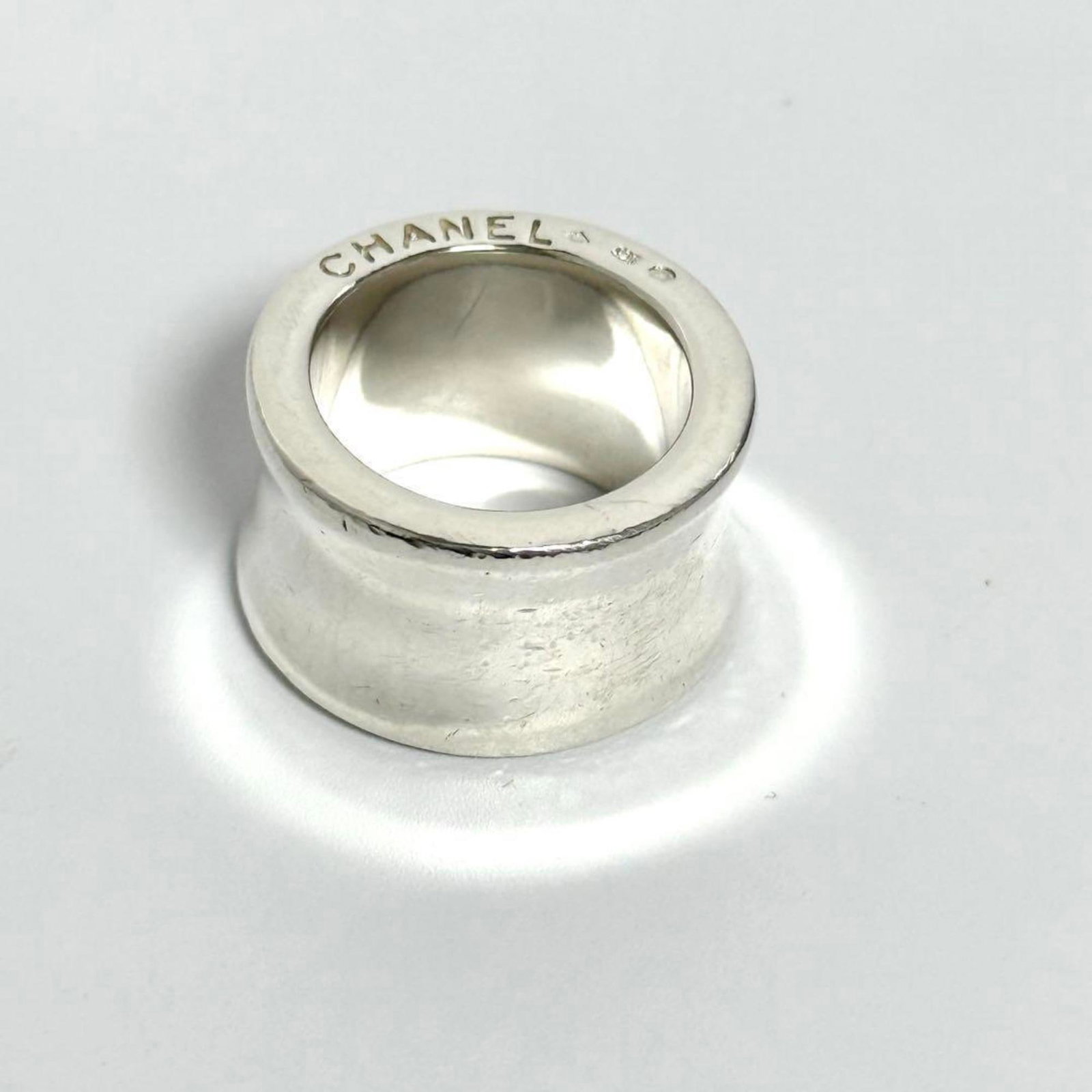 Chanel silver band ring 925 - 5