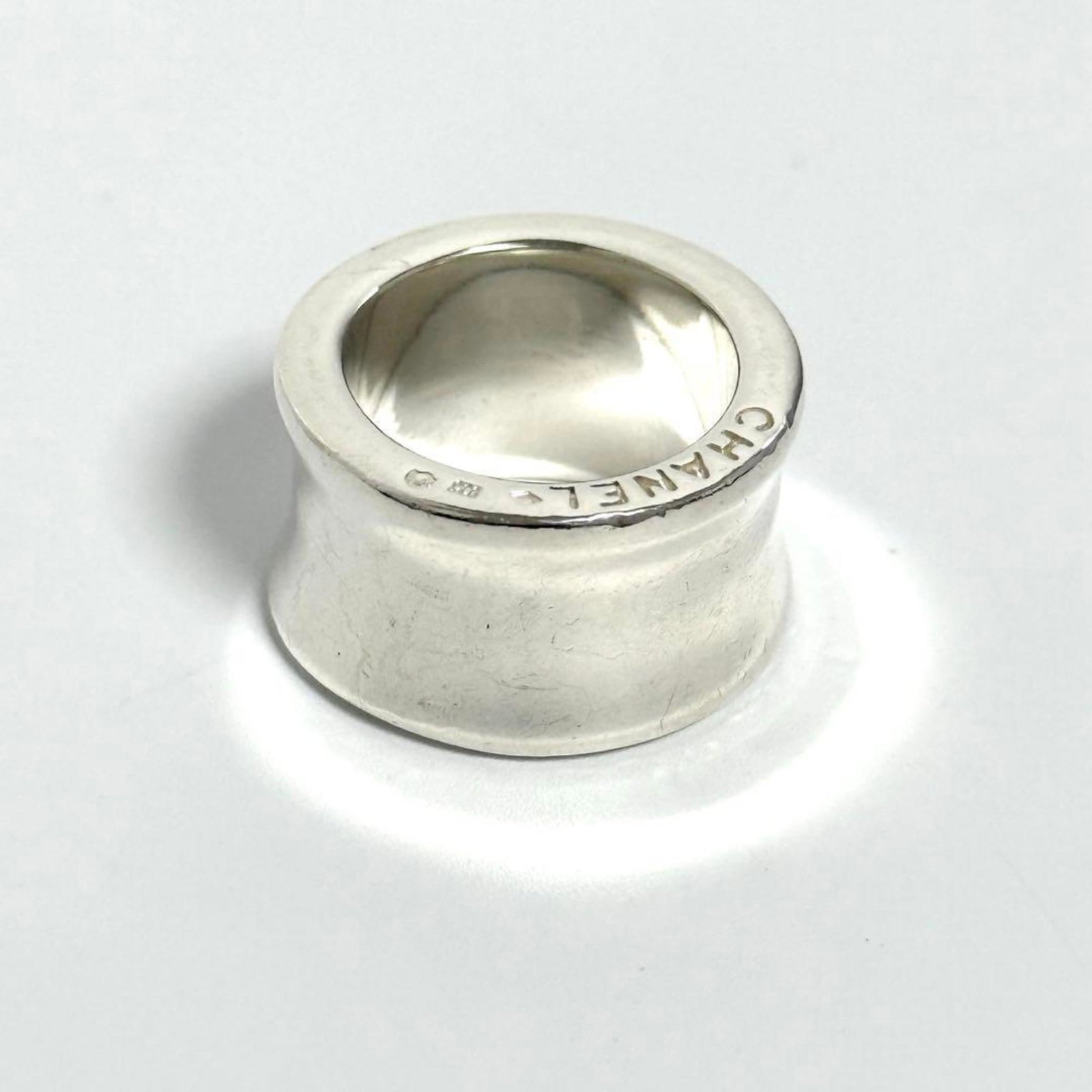Chanel silver band ring 925 - 6