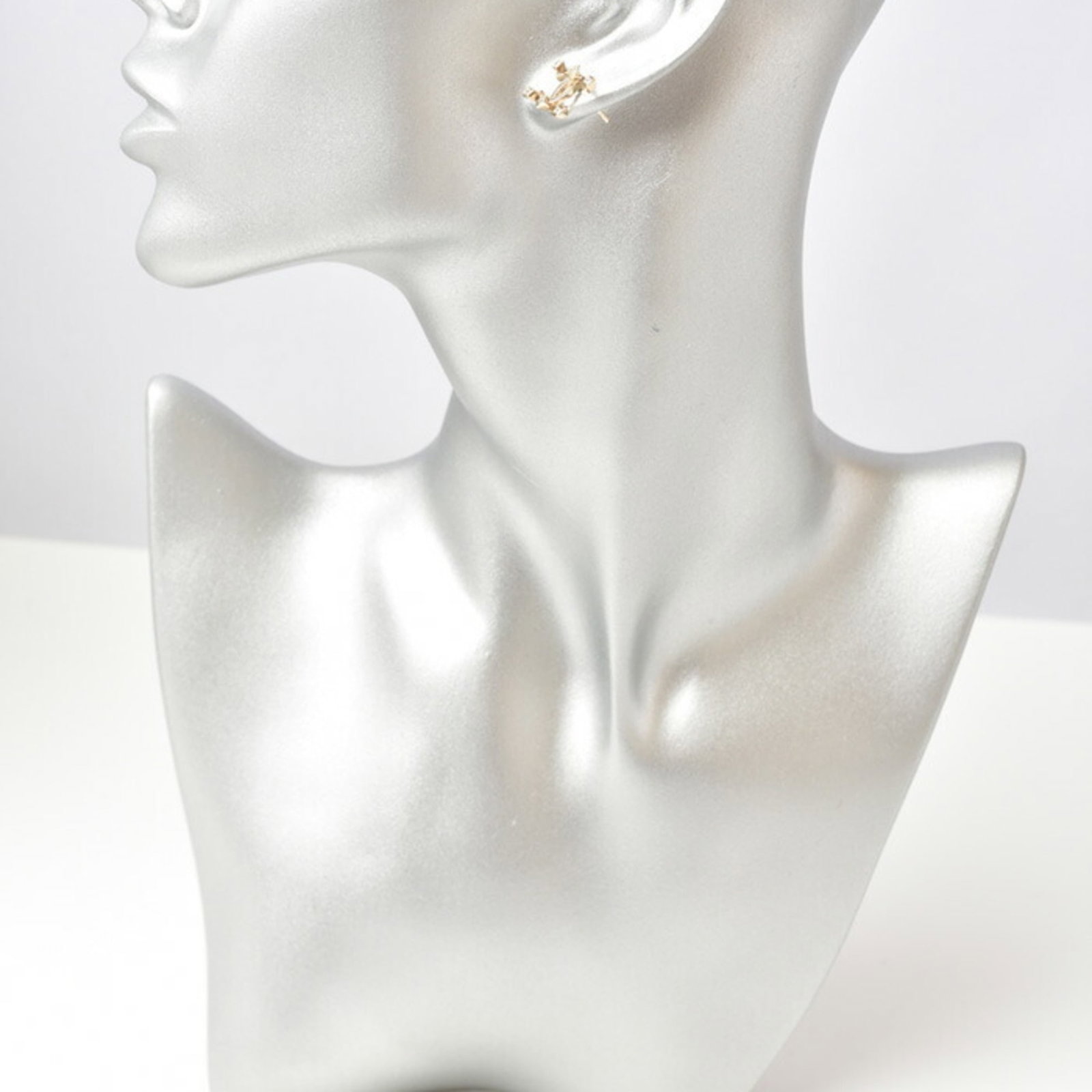 Metal Stud Chanel Earrings - 2