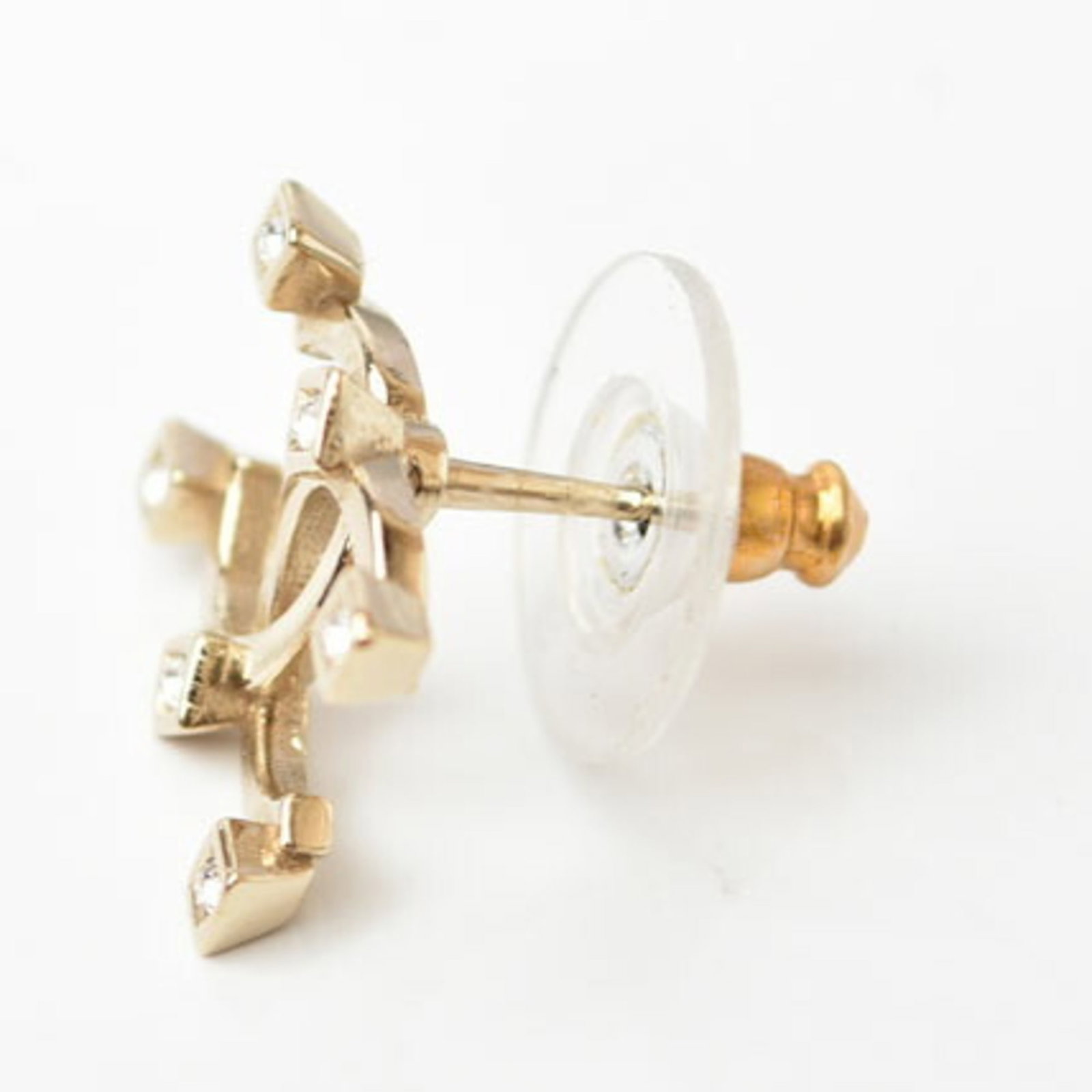 Metal Stud Chanel Earrings - 3