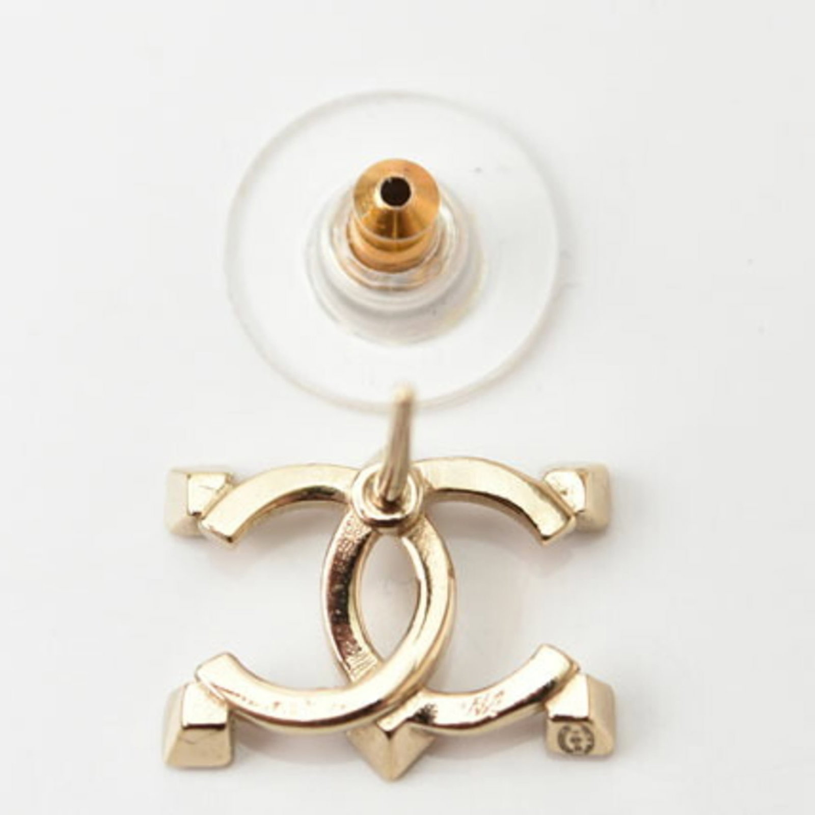 Metal Stud Chanel Earrings - 4