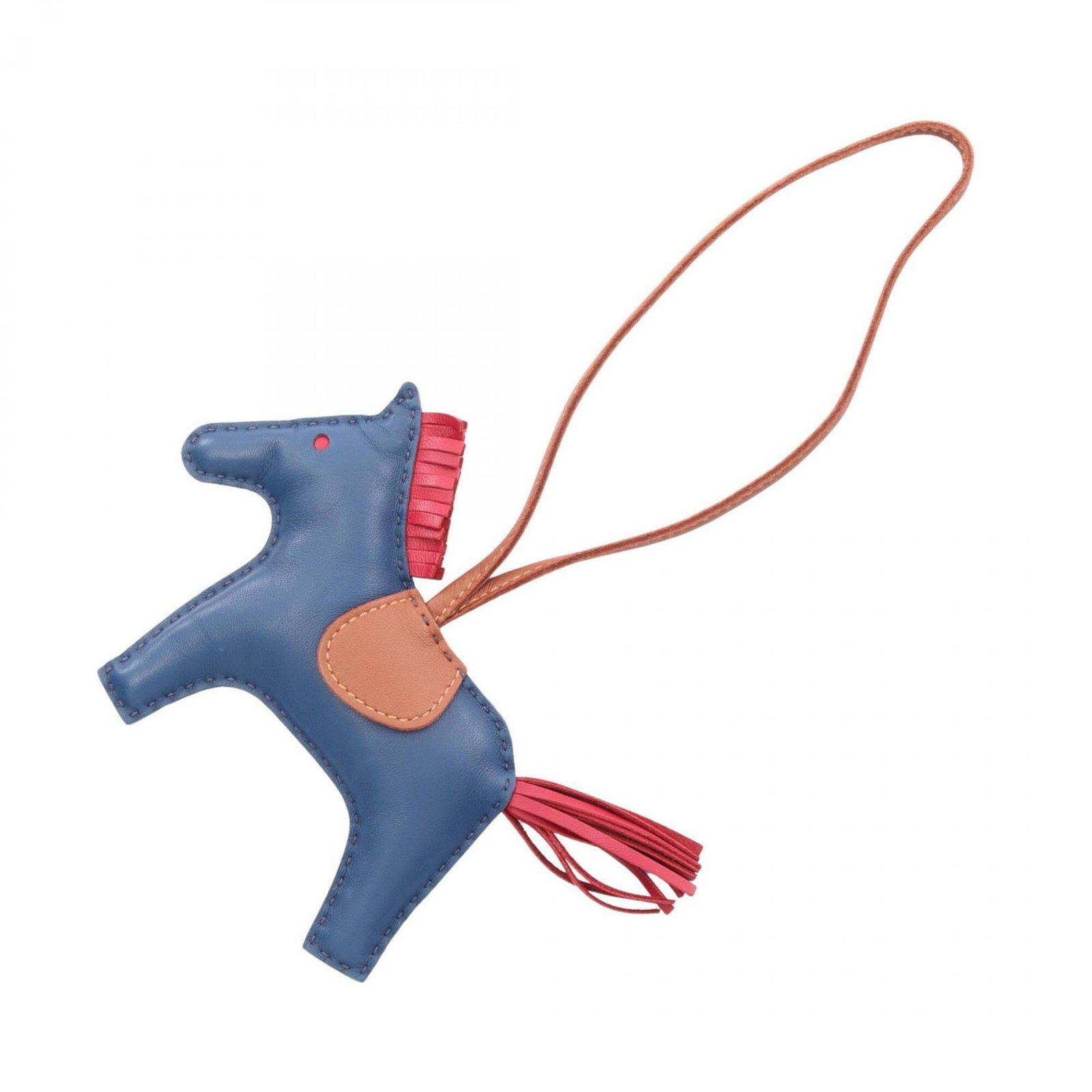 Hermes agneau handbag charm Milo: Hermes agneau handbag charm Milo Agneau Milo handbag charm from Hermes features a range of vibrant colors including blue, Bordeaux, brown, fauve, and ruby. This charming accessory showcases the brand'