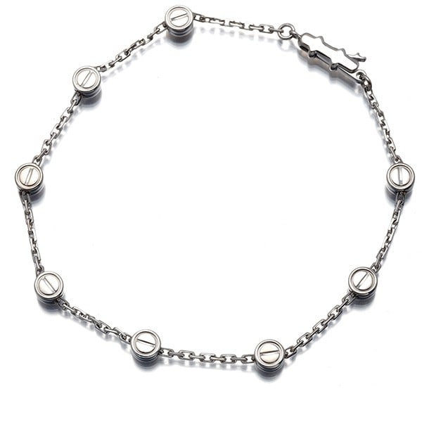 Love Bracelet Cartier White Gold 750 Pastilles 18k: Love Bracelet Cartier White Gold 750 Pastilles 18k White Gold Cartier Love Bracelet Pastilles features an 18k purity and a sleek design with a main stone-free style. The bracelet boasts a classic past