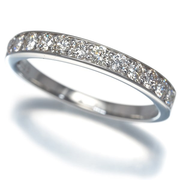 Diamond 0.50Ct Half Eternity Ring 900 Platinum (1 of 4)