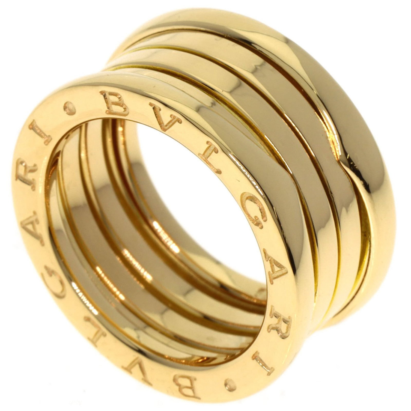 Band Ring by Bvlgari: Band Ring by Bvlgari The Bvlgari Band Ring in 18K gold features a vibrant yellow metal hue, showcasing the brand's signature style. This elegant band ring measures 10.2mm in width and weighs 10.9g,