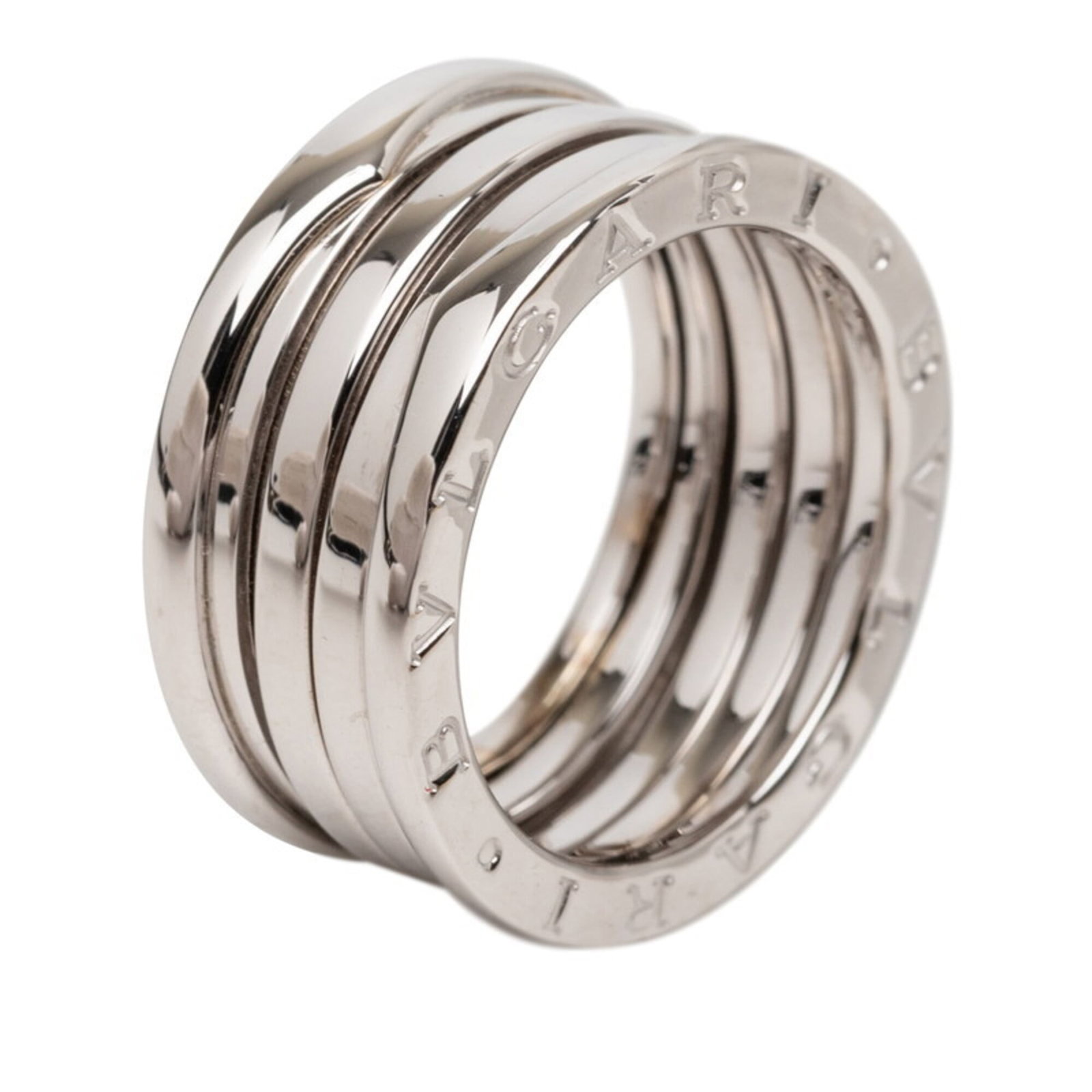Bvlgari Band Ring White Gold (18K): Bvlgari Band Ring White Gold (18K) Bvlgari Band Ring White Gold (18K) - A sleek and elegant band ring crafted from 18K white gold, available in US size 8 and Japanese size 16.5. This timeless piece