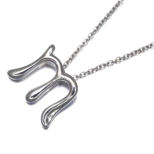 Tiffany&Co. Necklace Letter Initial Alphabet M 925 Sterling Silver (1 of 4)