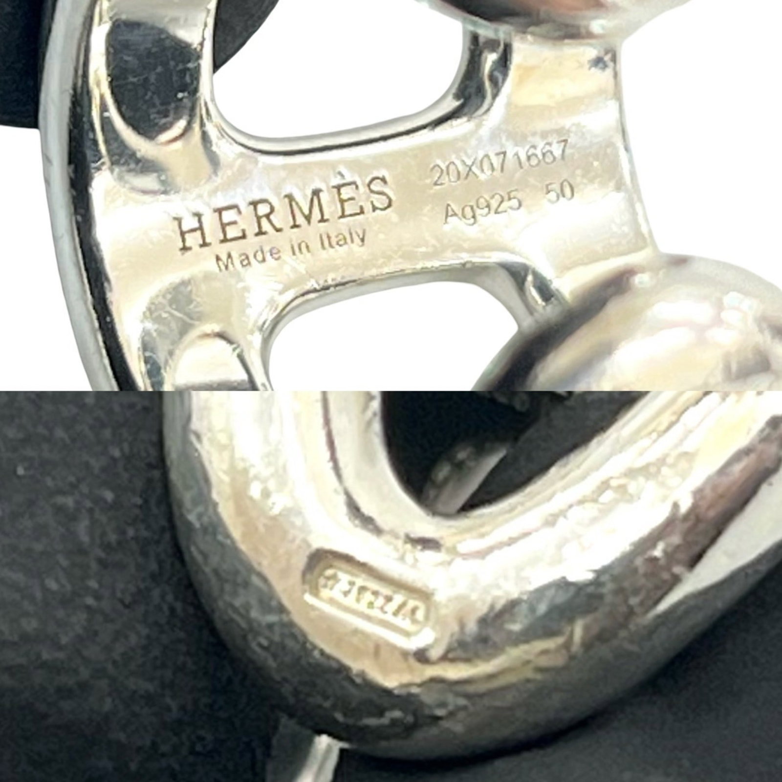 Silver Ring Band Hermes 925 - 3