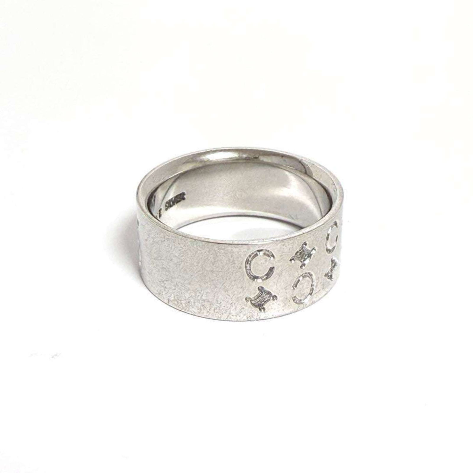 Silver ring Celine band - 4