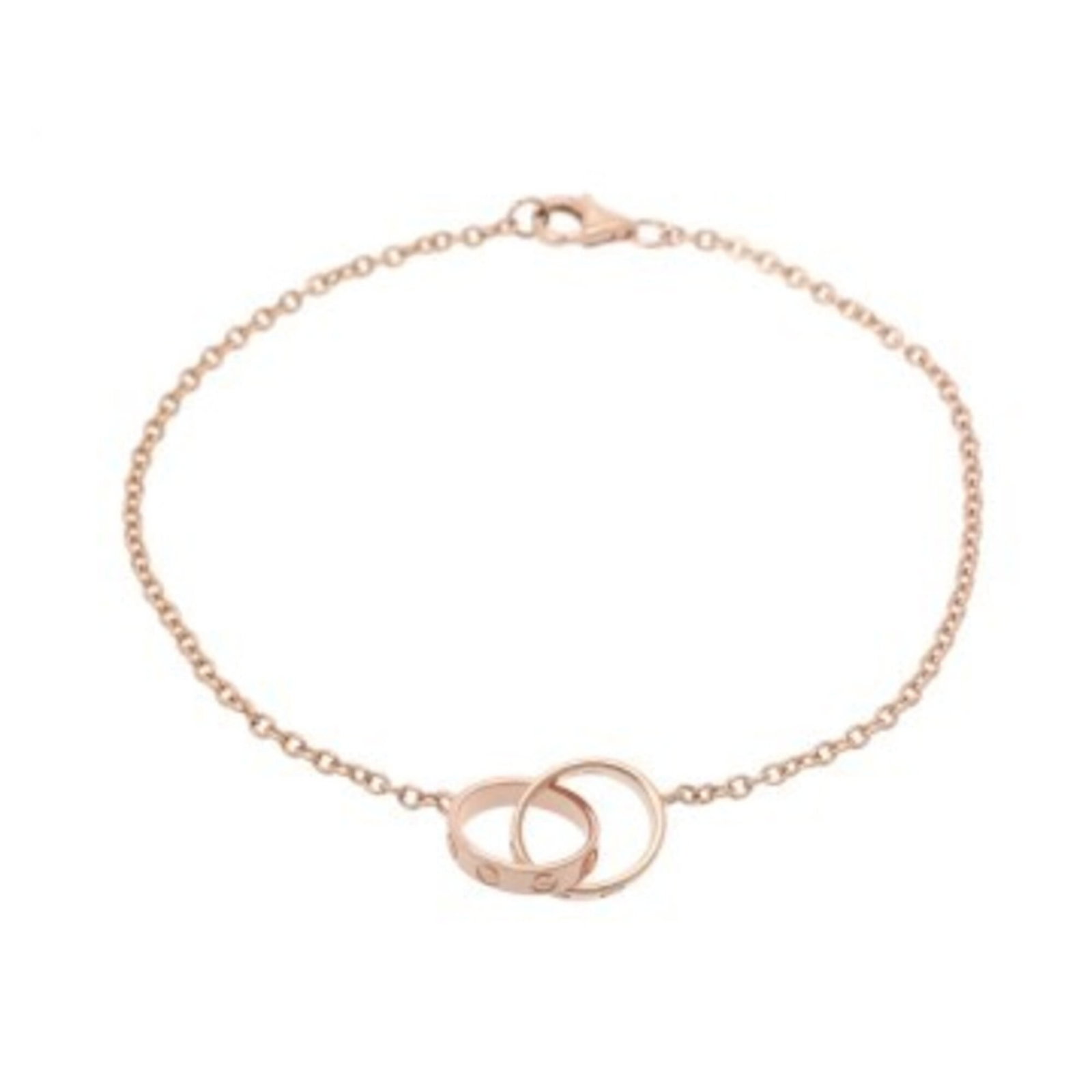 Charm Bracelet Pink Gold by Cartier: Charm Bracelet Pink Gold by Cartier Pink gold (18K) charm bracelet by Cartier, featuring a sleek and sophisticated design with a length of 18.5cm. This elegant piece is crafted from high-quality pink
