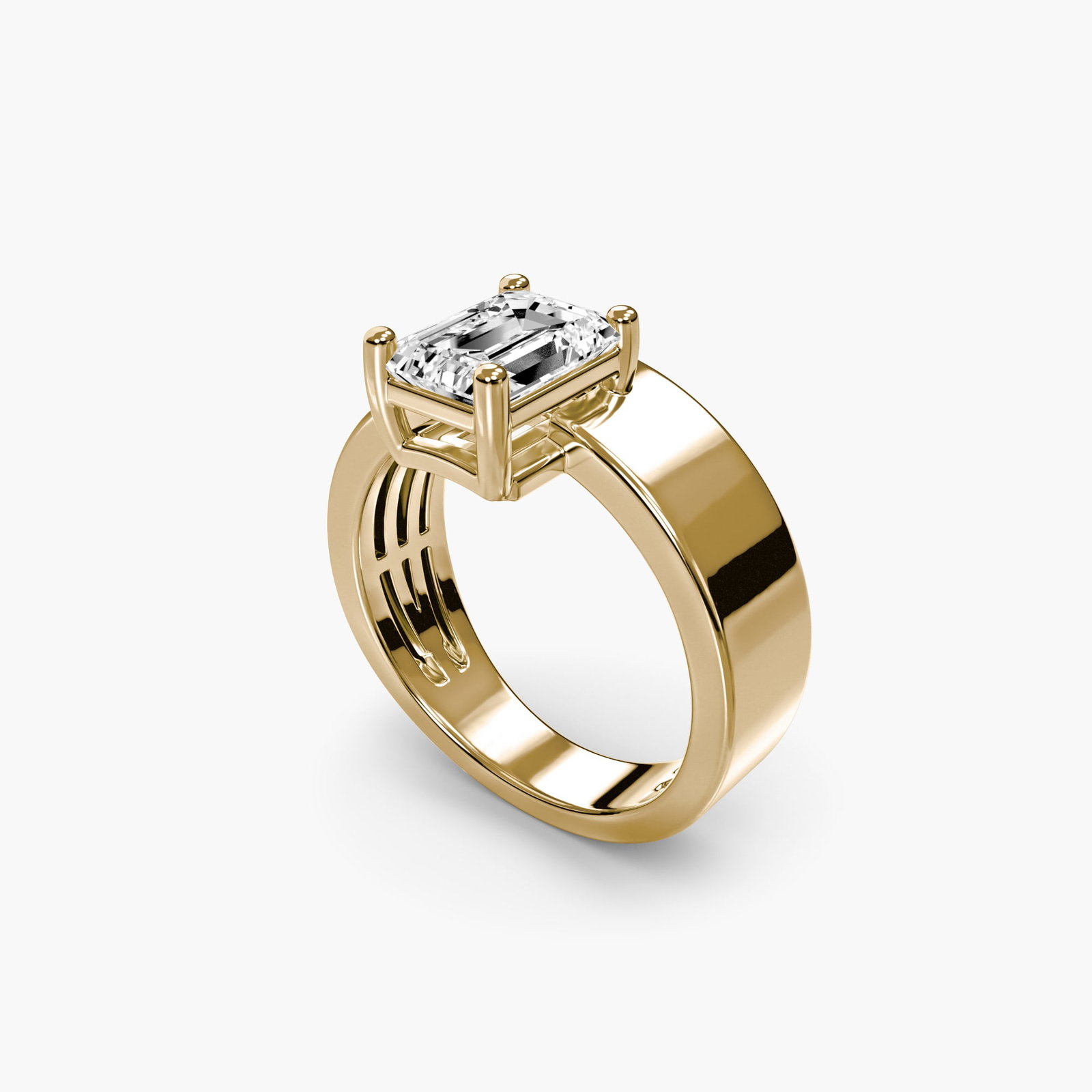 Vintage Emerald 14Kt Yellow Gold Ring Setting - 5