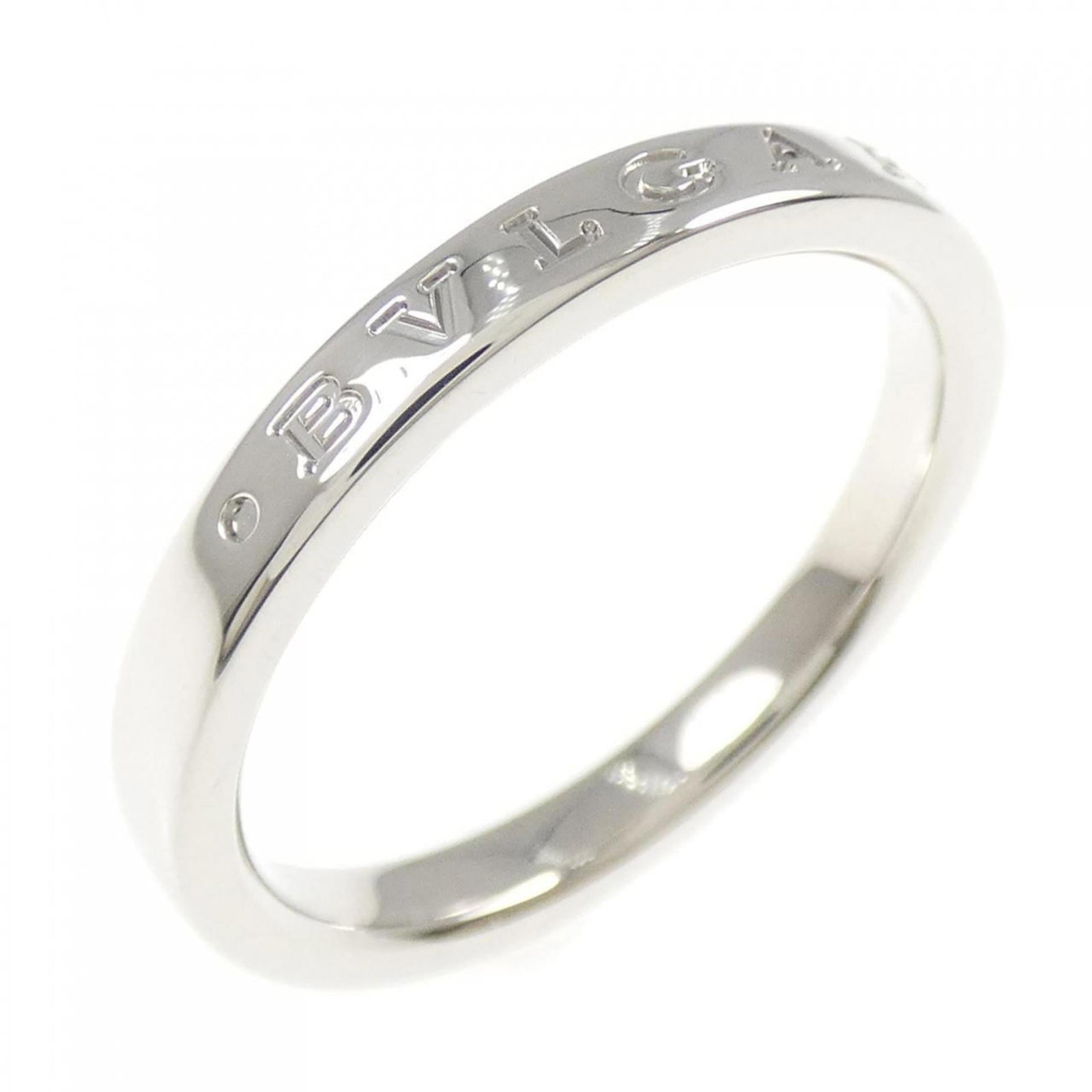 Bvlgari Band Ring Platinum 950: Bvlgari Band Ring Platinum 950 Platinum 950 Bvlgari Band Ring features the iconic brand's signature style, crafted from high-quality platinum. This elegant band ring boasts a classic design that