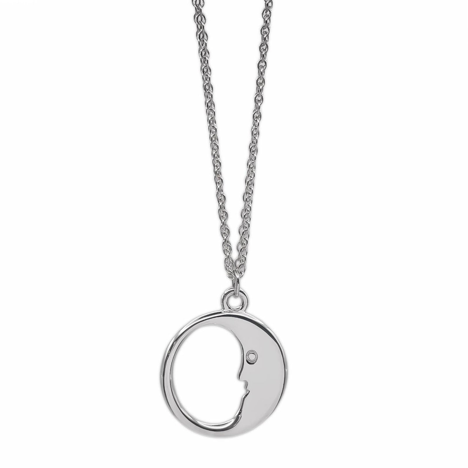 Tiffany & Co. Man In The Moon Necklace Pendant Sv925 Silver Women'S (1 of 8)