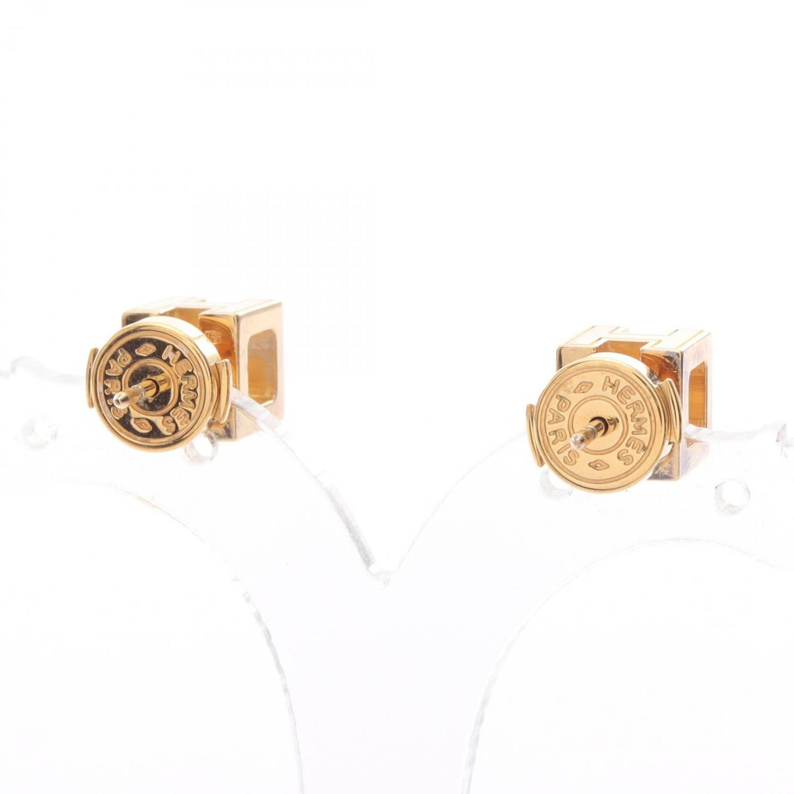 Hermes Stud Earrings Gold Plating - 2
