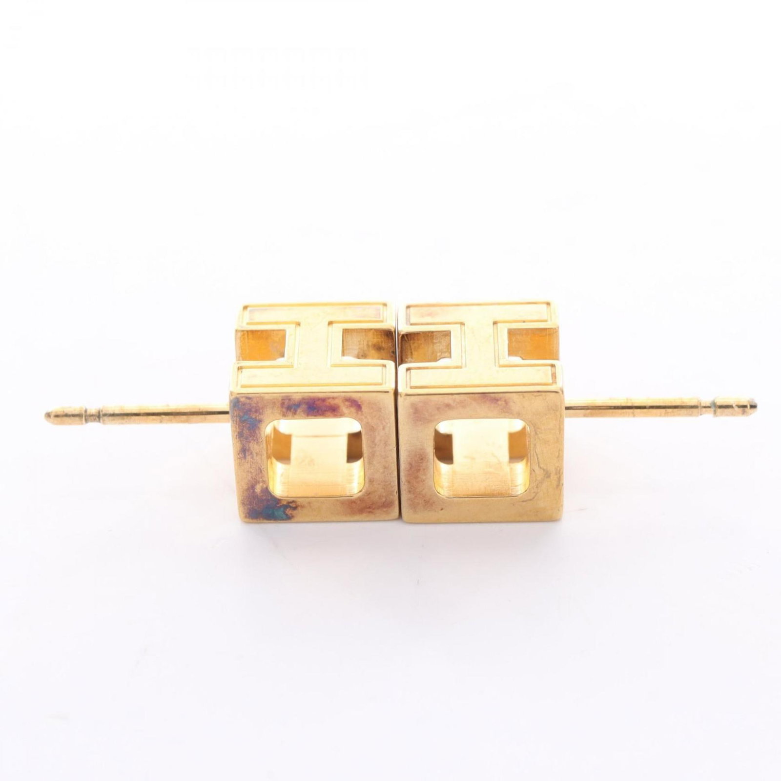 Hermes Stud Earrings Gold Plating - 6