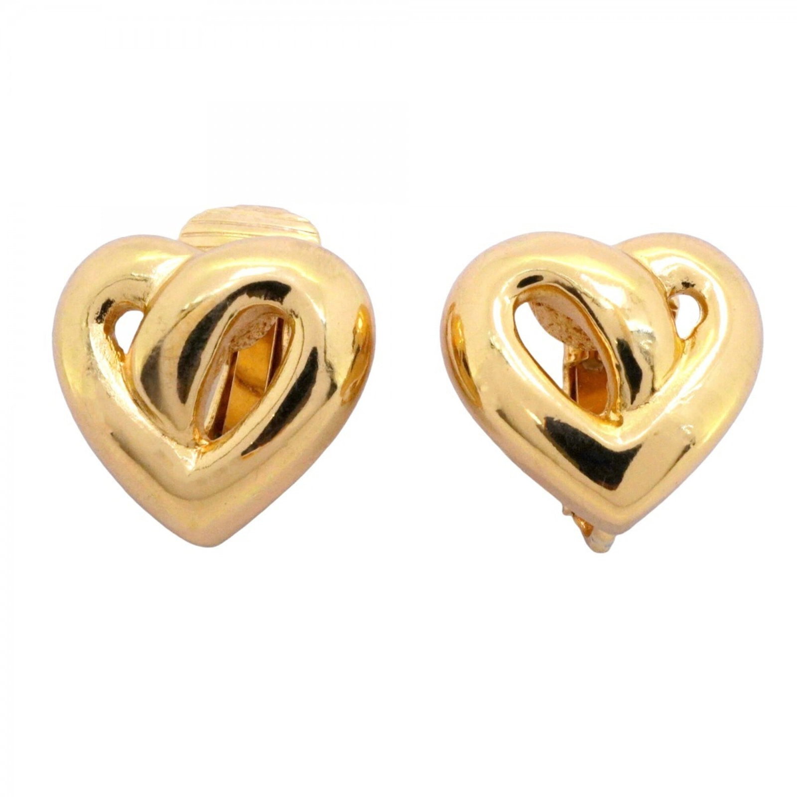 Christian Dior Clip Earrings Gold Plating: Christian Dior Clip Earrings Gold Plating Clip earrings from Christian Dior in gold plating, featuring a sleek and modern design. The earrings measure 14.90mm x 15.70mm with a diameter of 0.59'' x