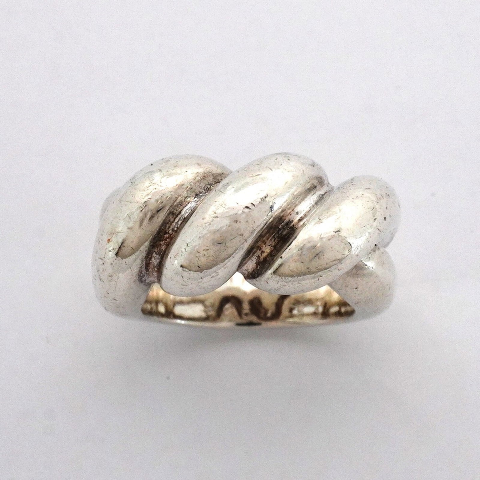 Silver Ring Band Hermes 925 - 2