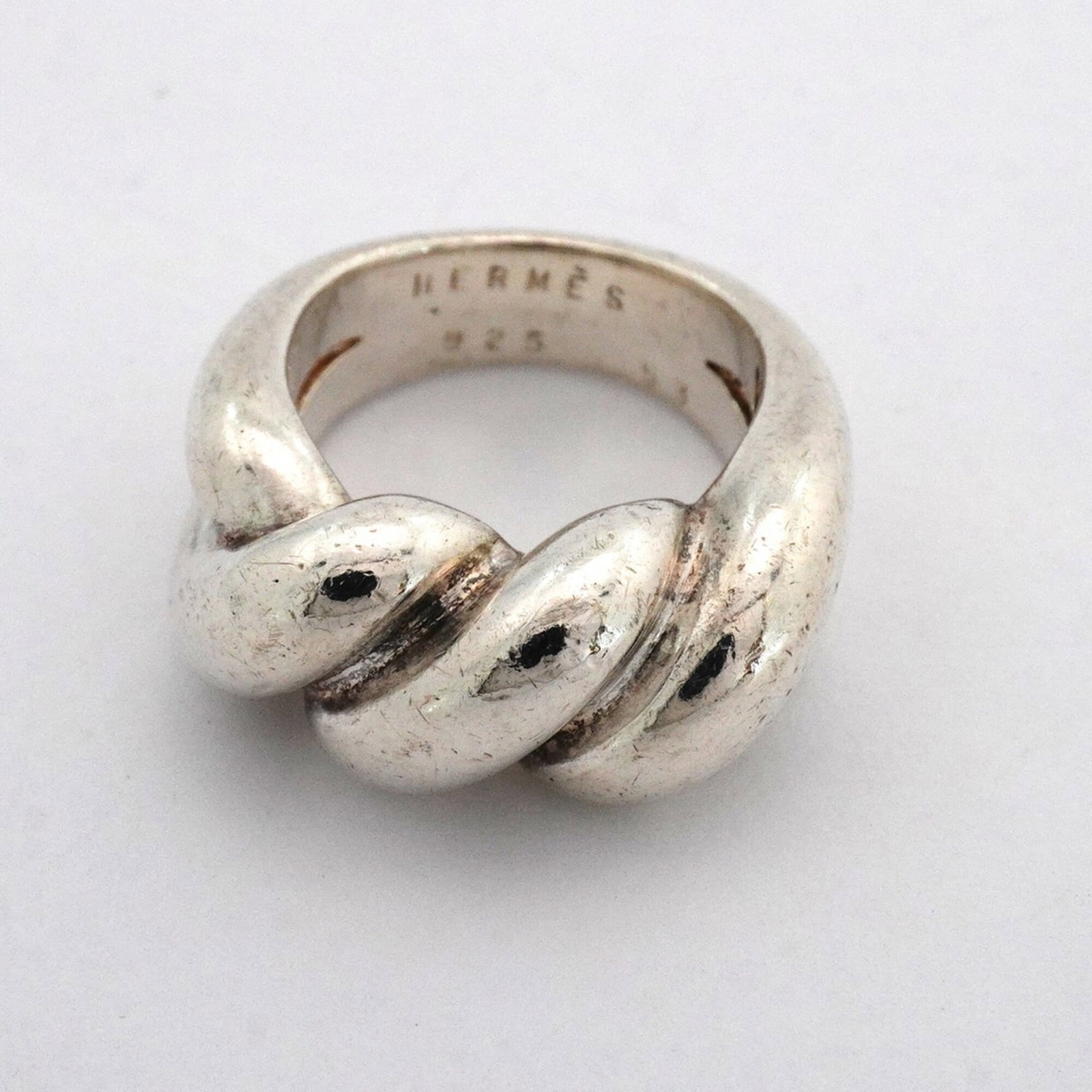 Silver Ring Band Hermes 925 - 3