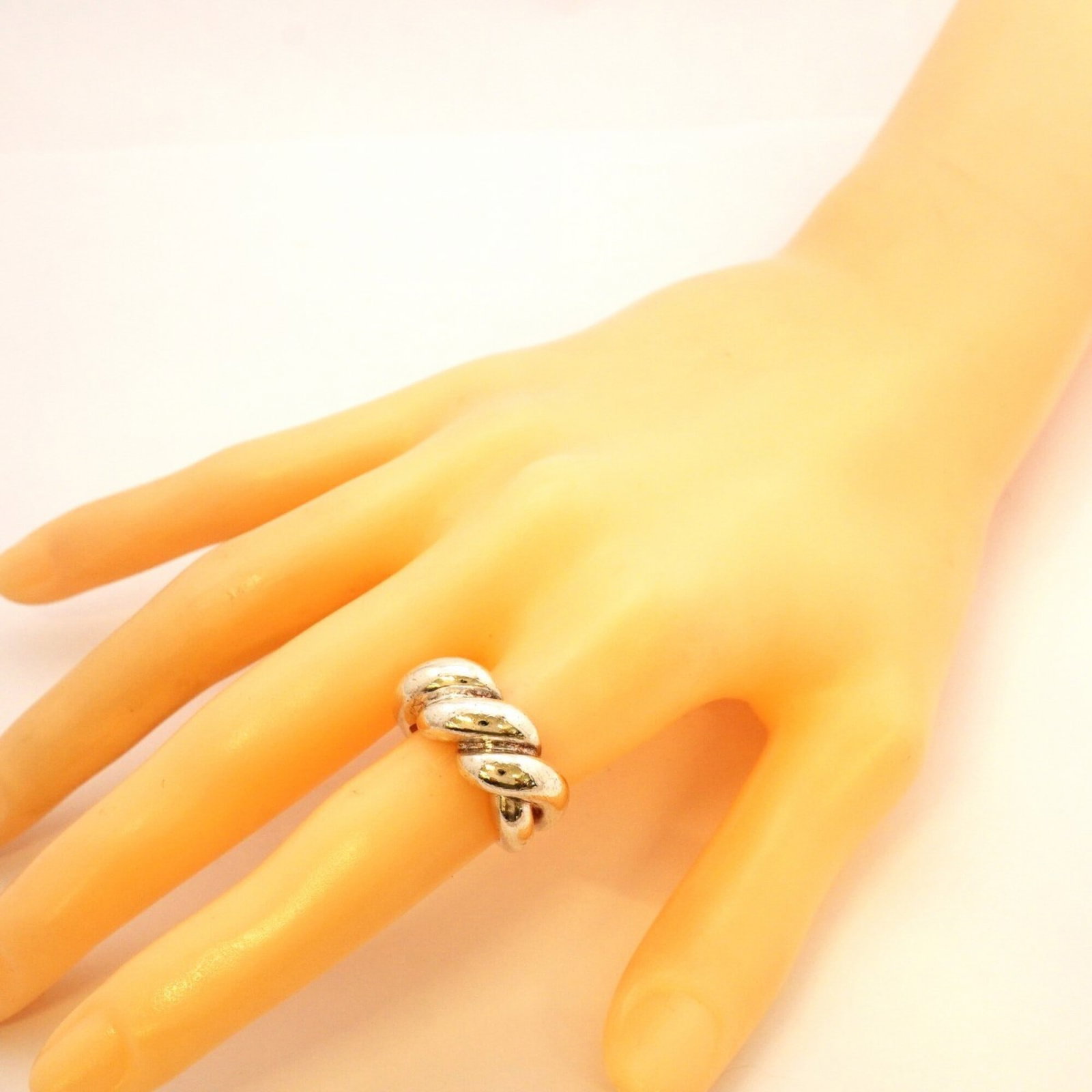 Silver Ring Band Hermes 925 - 8