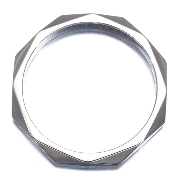 Eu58 Medium 950 Platinum Boucheron Facette Ring - 2