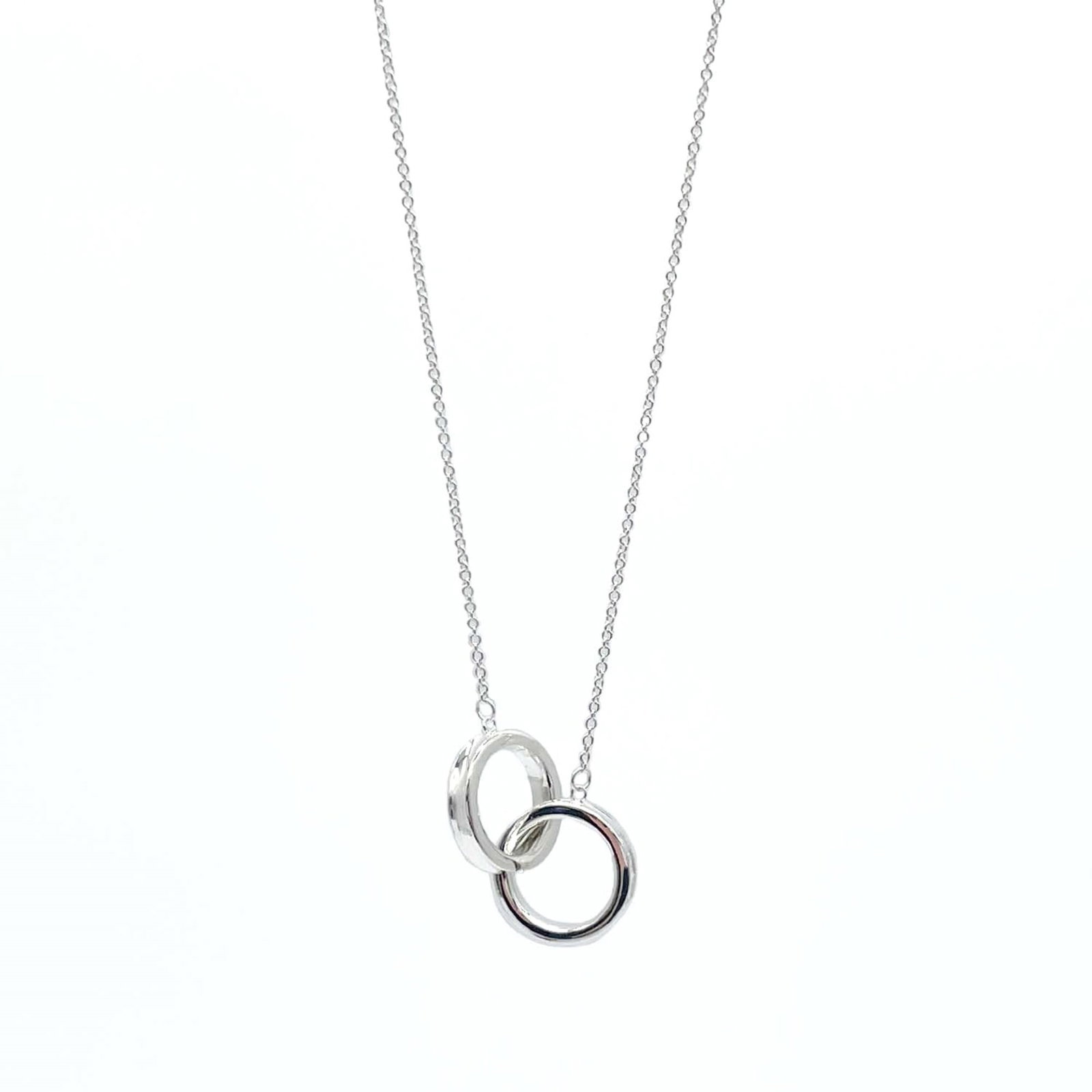 Sv925 Small Pendant Circle Interlocking Necklace Women's 1837 Tiffany Silver & Co (1 of 8)