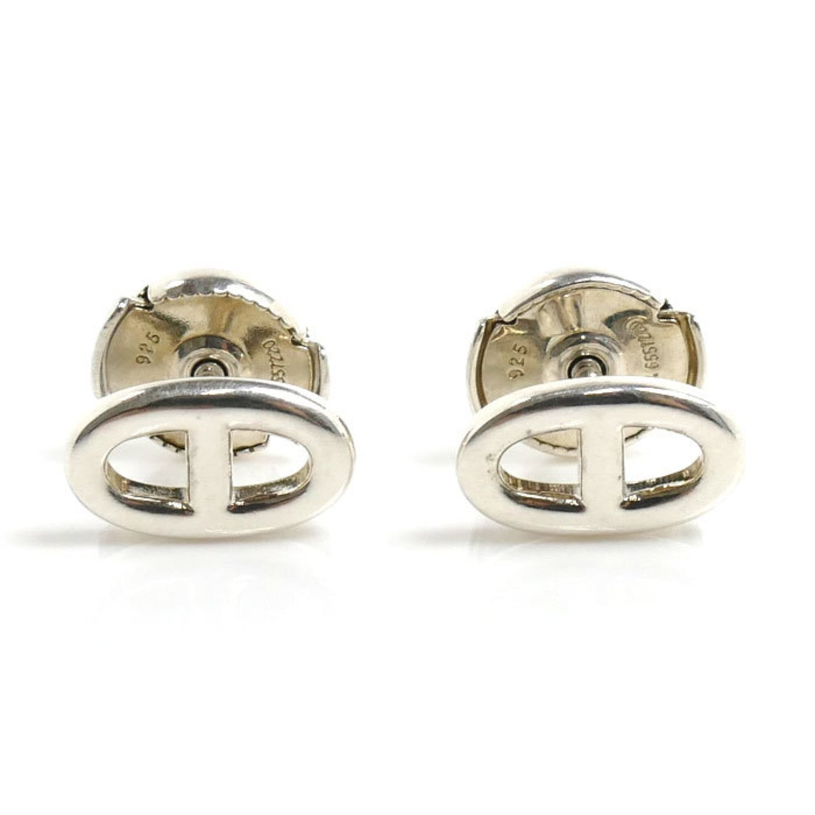 Hermes Stud Silver Earrings 925 - 3
