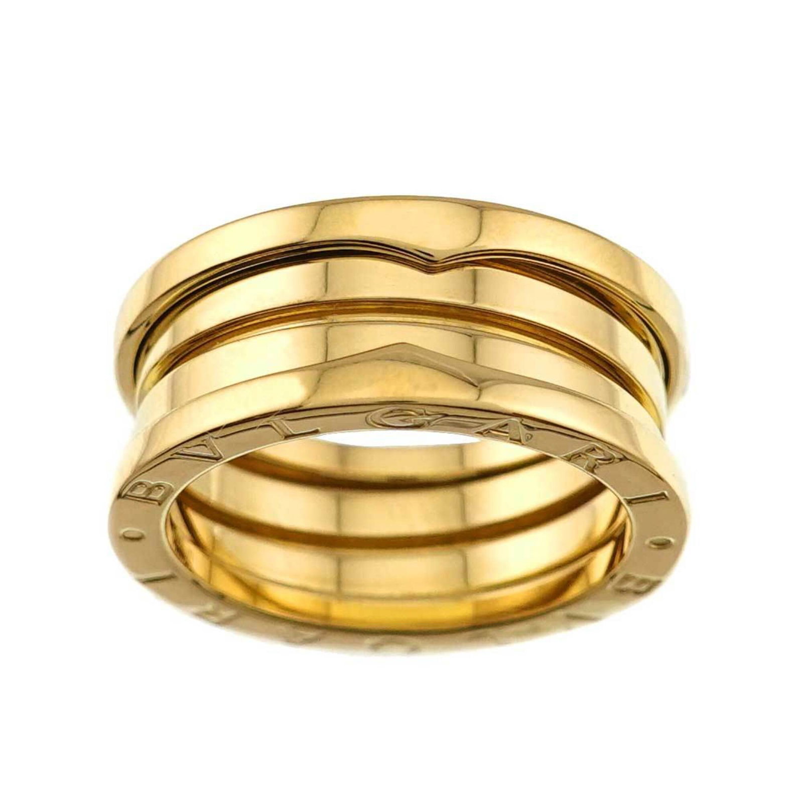 Bvlgari Band Ring Pink Gold (18K): Bvlgari Band Ring Pink Gold (18K) Pink gold (18K) band ring from Bvlgari, available in US size 6 and Japanese size 11. This yellow gold piece features a distinctive pink hue, characteristic of the