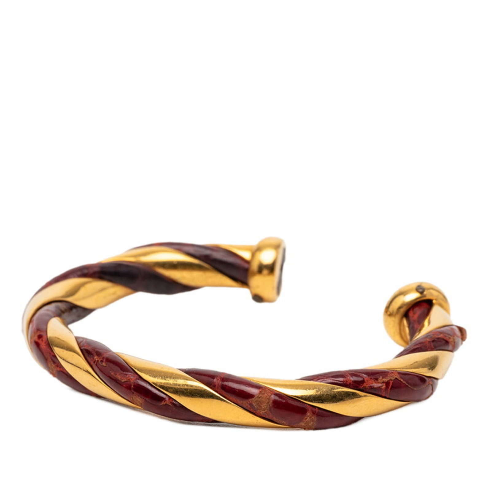 Hermes Bangle Gold Plating Leather - 3