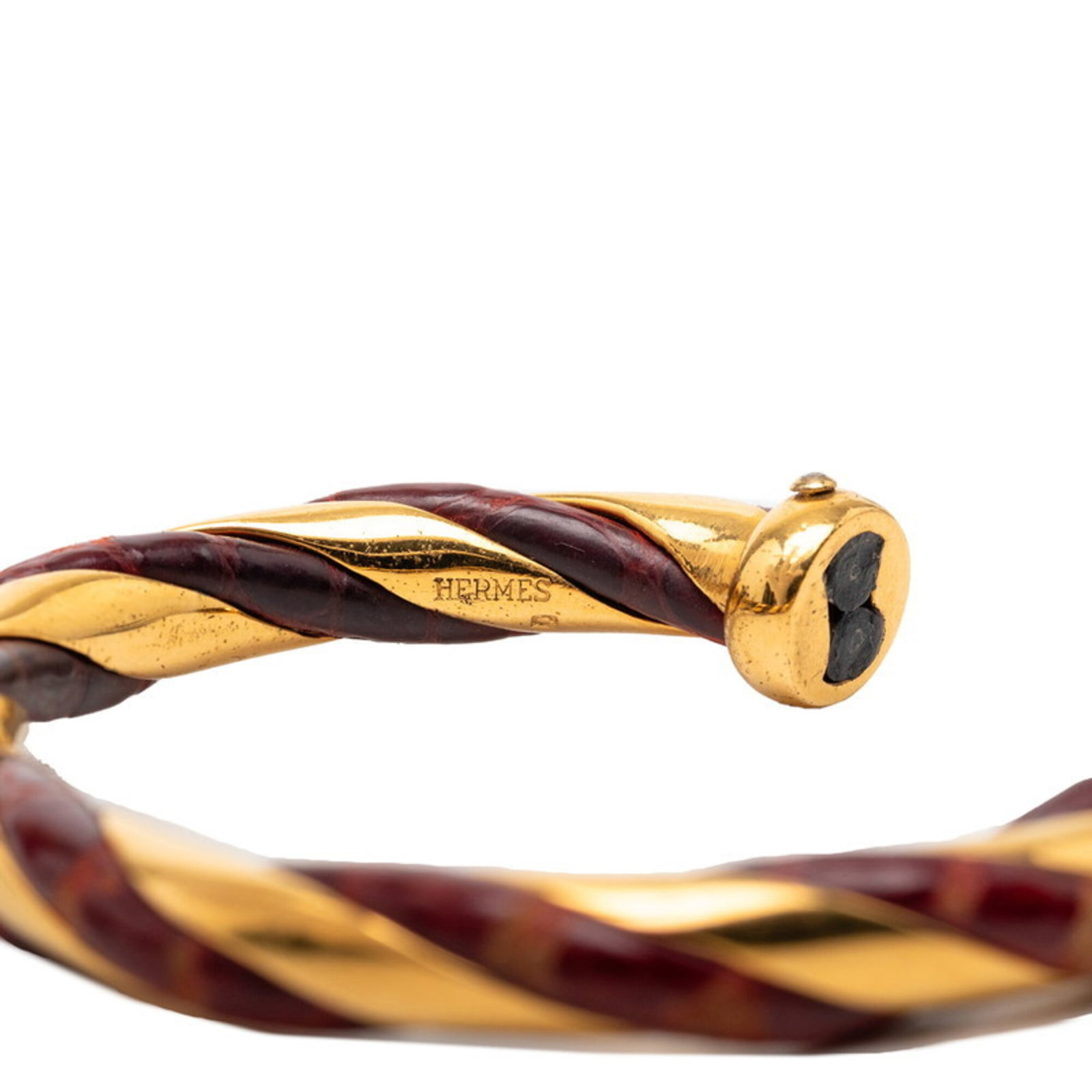 Hermes Bangle Gold Plating Leather - 4