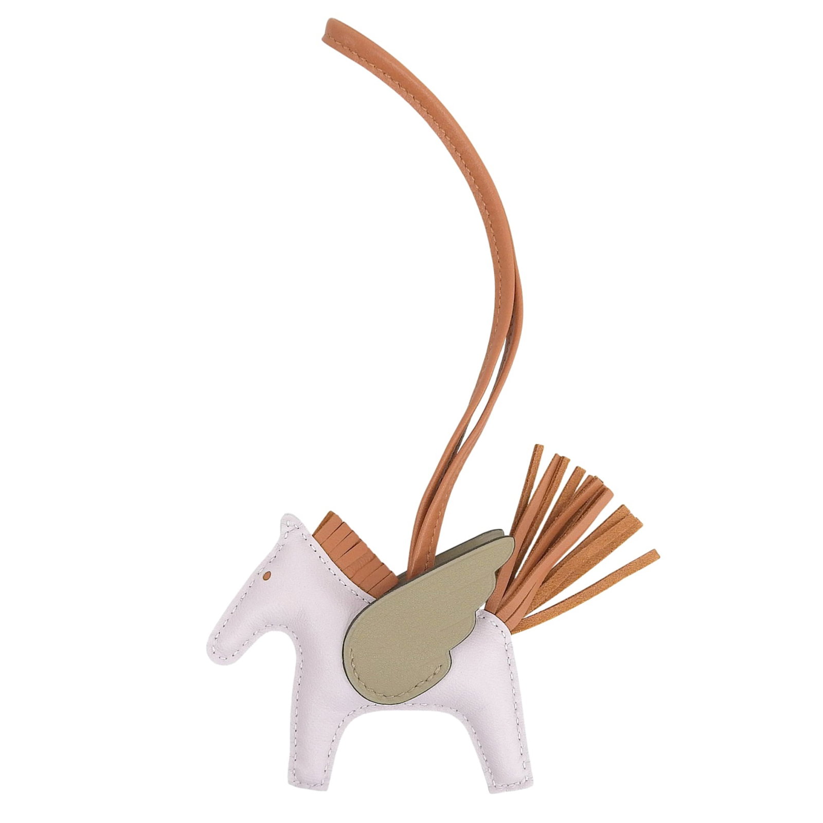 Hermes agneau handbag charm Milo: Hermes agneau handbag charm Milo Agneau Milo handbag charm from Hermes, crafted in beige. This charming piece measures 7.50mm x 8.50mm and features a chain length of 18.00mm. Made from the signature