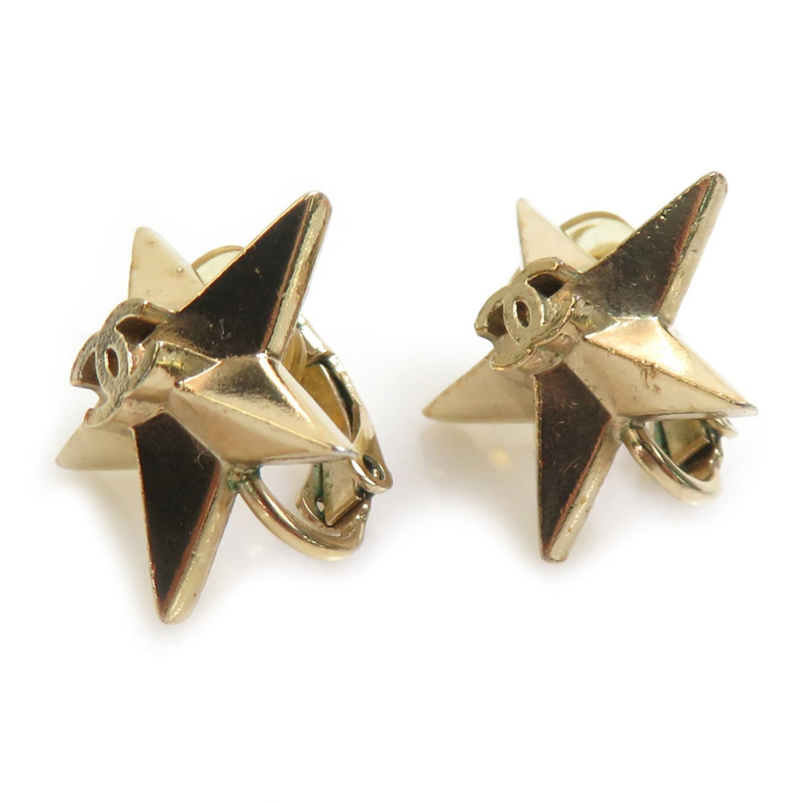 Metal Stud Chanel Earrings - 3