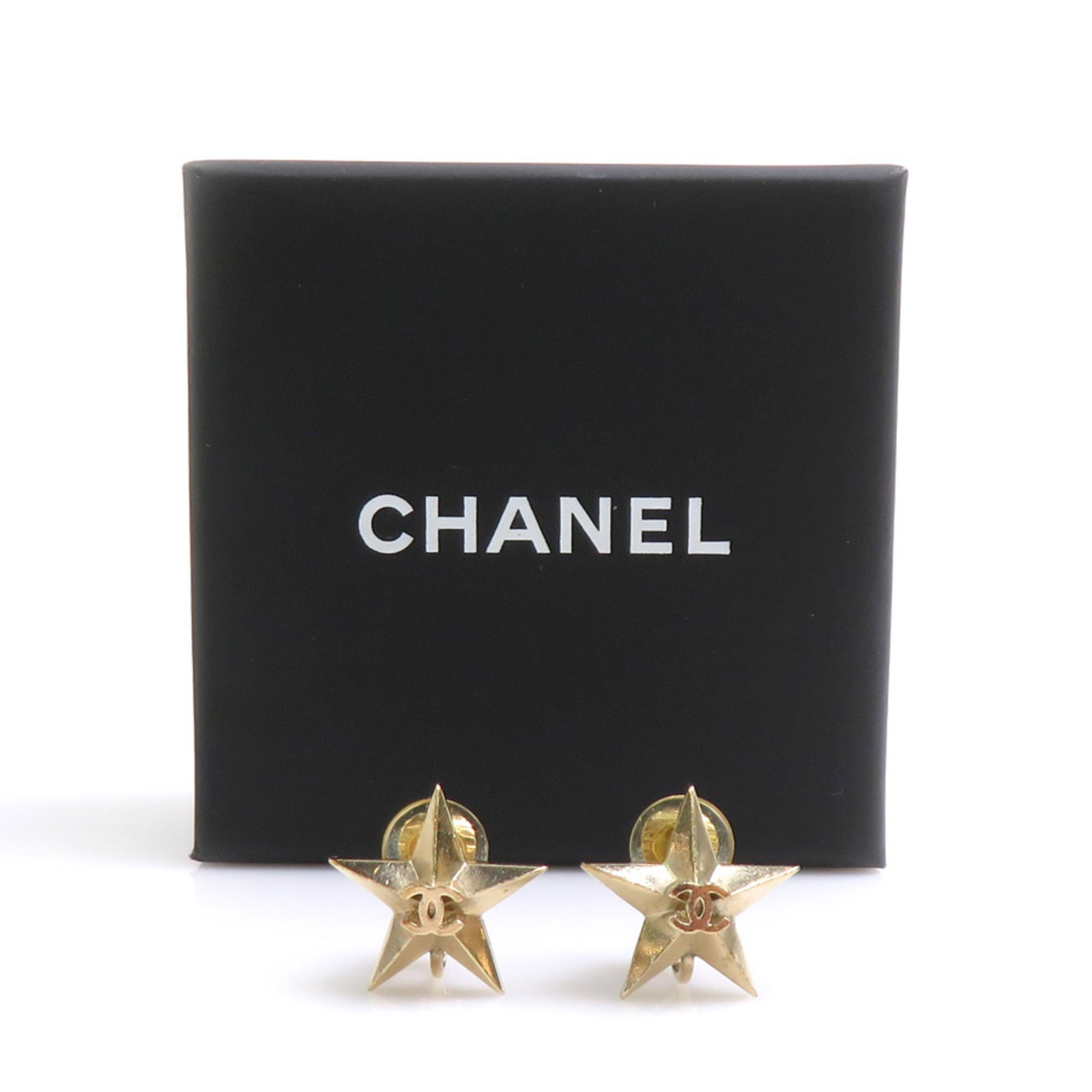 Metal Stud Chanel Earrings - 8