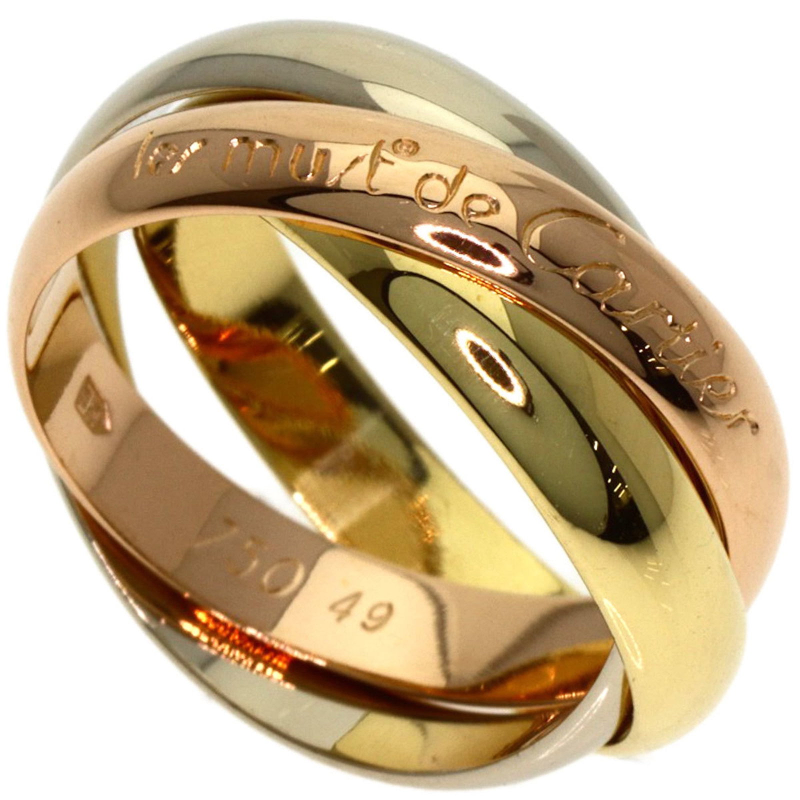 Cartier Band Ring Pink Gold (18K) White Gold (18K) Yellow Gold (18K): Cartier Band Ring Pink Gold (18K) White Gold (18K) Yellow Gold (18K) Item Specifics: Brand: Cartier Type: Band ring Gender: Women Material: Pink gold (18K), White gold (18K), Yellow gold (18K) US