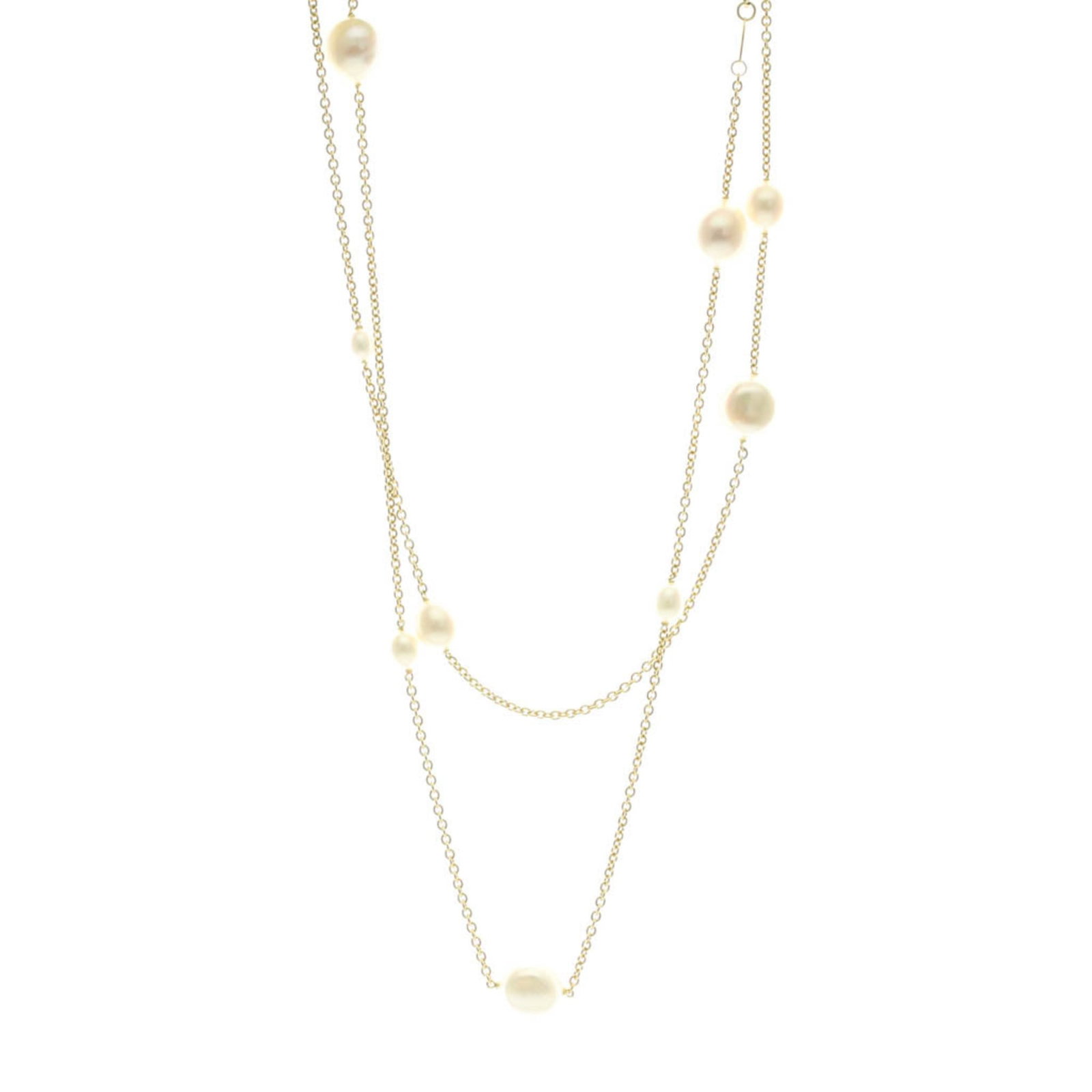 Tiffany By The Yard Freshwater Pearl Necklace Yellow Gold (18K) Freshwater Pearl Menwomen Fashion: Tiffany By The Yard Freshwater Pearl Necklace Yellow Gold (18K) Freshwater Pearl Menwomen Fashion Tiffany's By the Yard Freshwater Pearl Necklace in 18K yellow gold features a beautiful freshwater