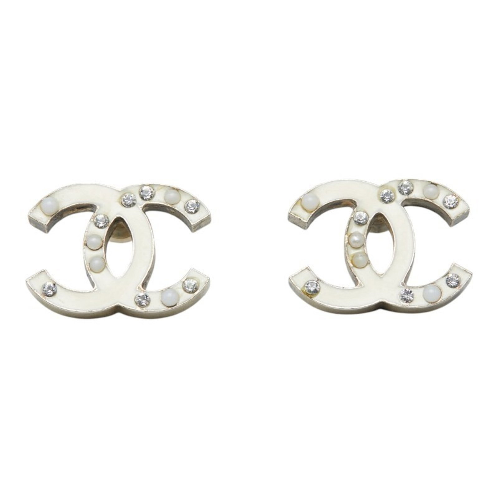 Metal Stud Chanel Earrings - 2