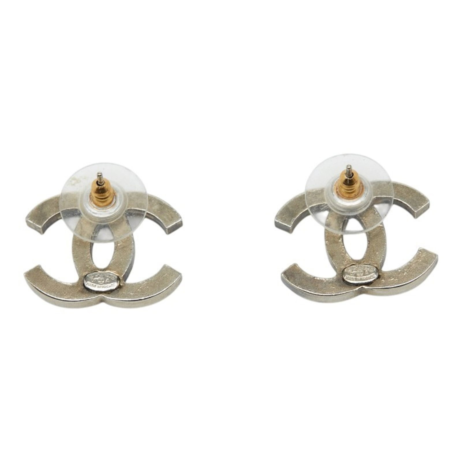 Metal Stud Chanel Earrings - 3