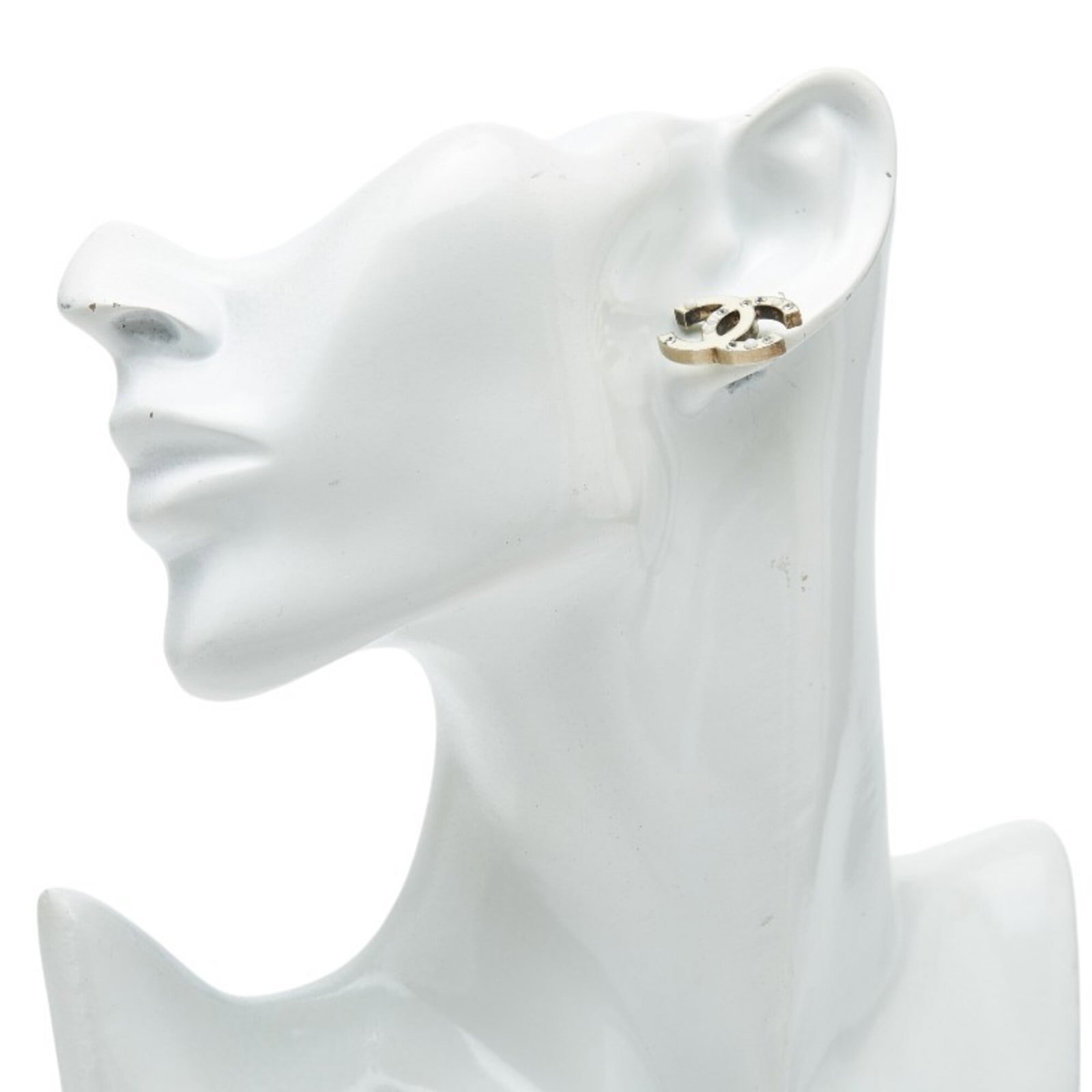 Metal Stud Chanel Earrings - 6