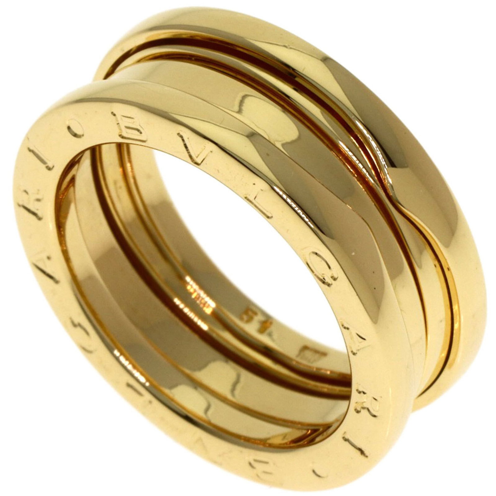 Bvlgari Band Ring Yellow Gold (18K): Bvlgari Band Ring Yellow Gold (18K) Yellow gold (18K) Bvlgari Band Ring with sleek design and slender profile, featuring a comfortable fit for women's US size 6. The ring boasts a width of 7.8mm and