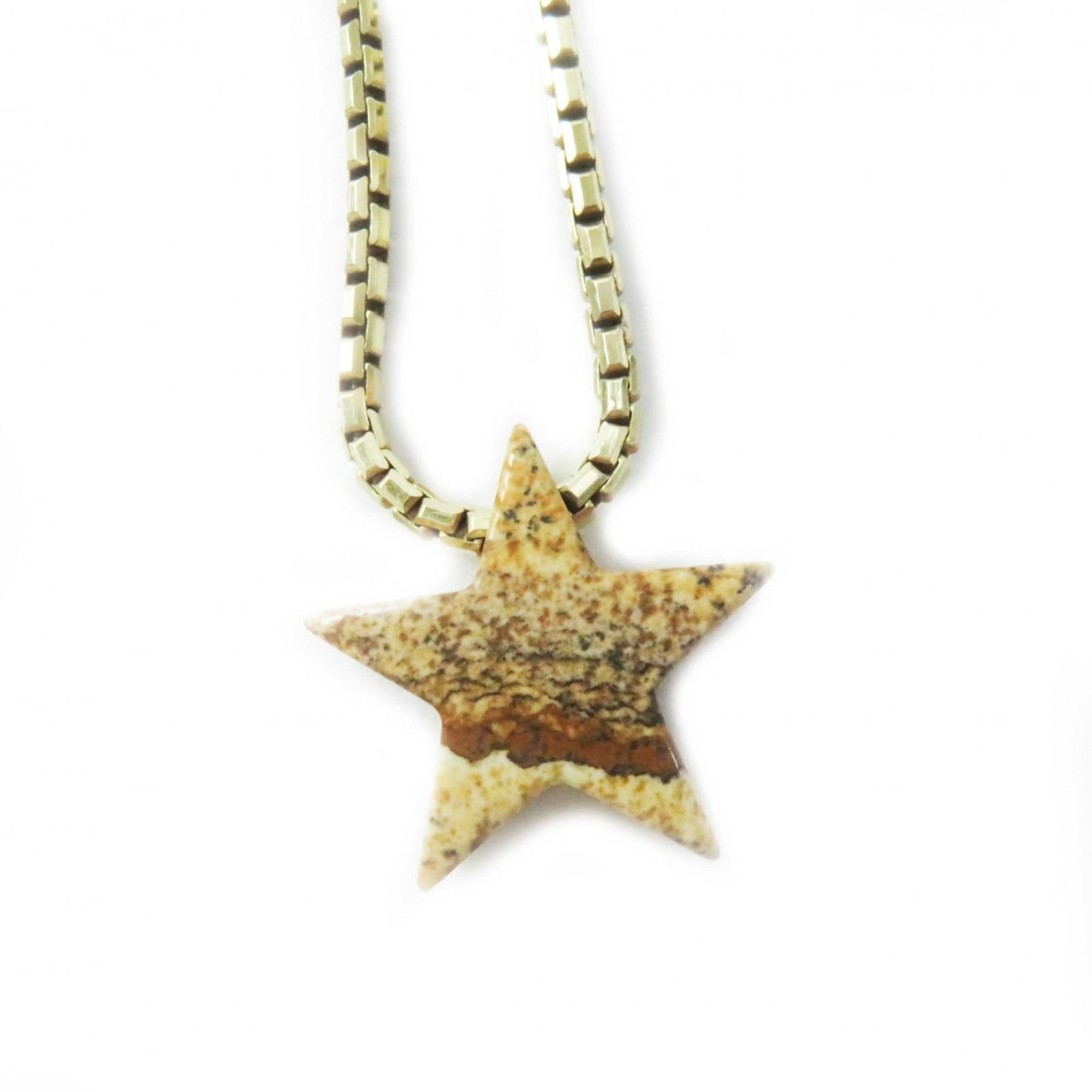 Ag925 Star Motif Necklace Bottega Brownish Gold In Includes Made Italy Weight Women'S 26.1G: Ag925 Star Motif Necklace Bottega Brownish Gold In Includes Made Italy Weight Women'S 26.1G Silver925 Star Motif Necklace in Bottega Veneta's signature style, featuring a brownish gold tone and a