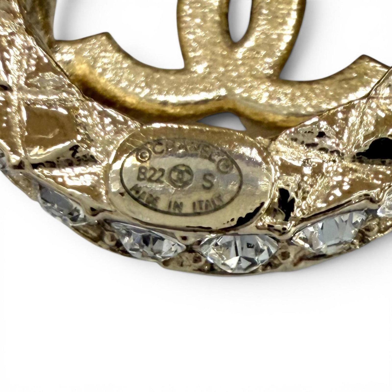 Rhinestone stud earrings Chanel - 5