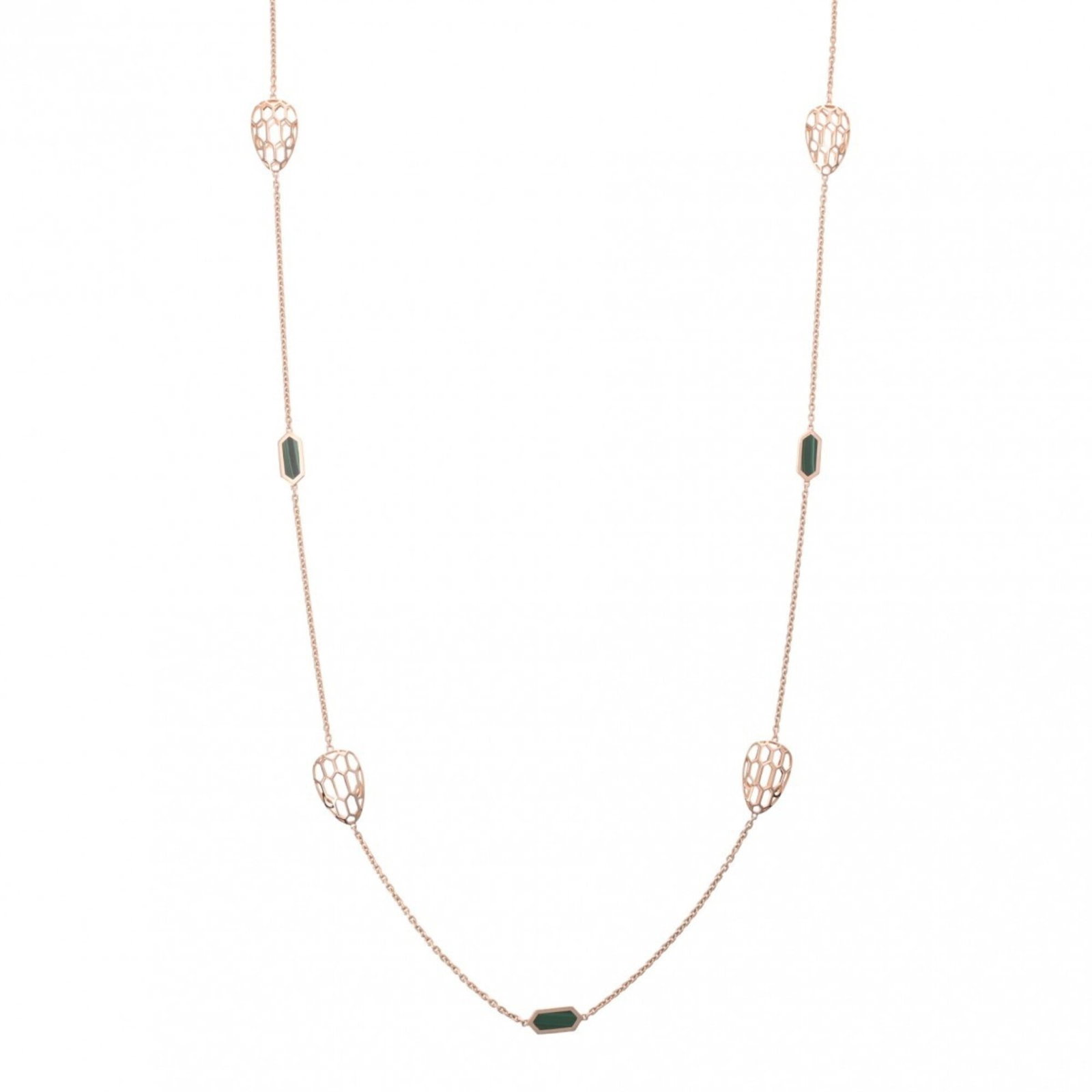 Bvlgari Bulgari Serpenti Malachite Necklace 352677 Men'S Women'S 18K Pink Gold Pg A Rank Ginzo: Bvlgari Bulgari Serpenti Malachite Necklace 352677 Men'S Women'S 18K Pink Gold Pg A Rank Ginzo Pink gold (18K) necklace with a 12mm x 18mm malachite pendant, set in a stylish design. The serpenti