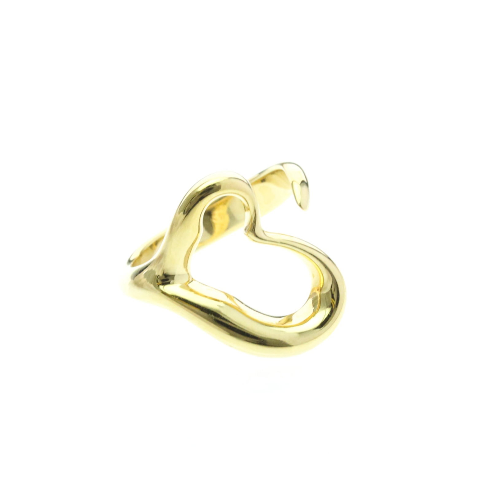 Tiffany gold ring band yellow: Tiffany gold ring band yellow Yellow gold (18K) band ring with a sleek, modern design. This Tiffany line open heart type band features a sturdy 4mm width and weighs 8.3g, making it a stylish